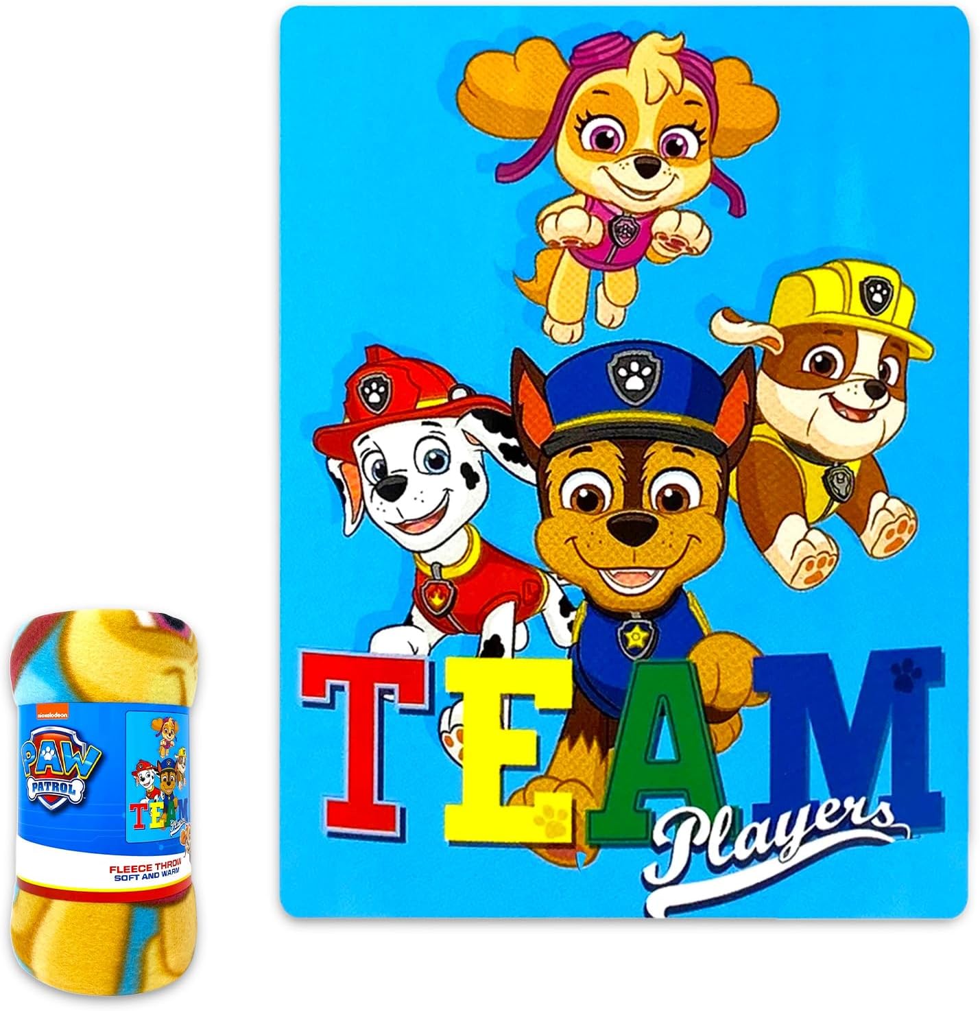 Nickelodeon Paw Patrol Travel Blanket Pillow Set Kids Comfort Bundle