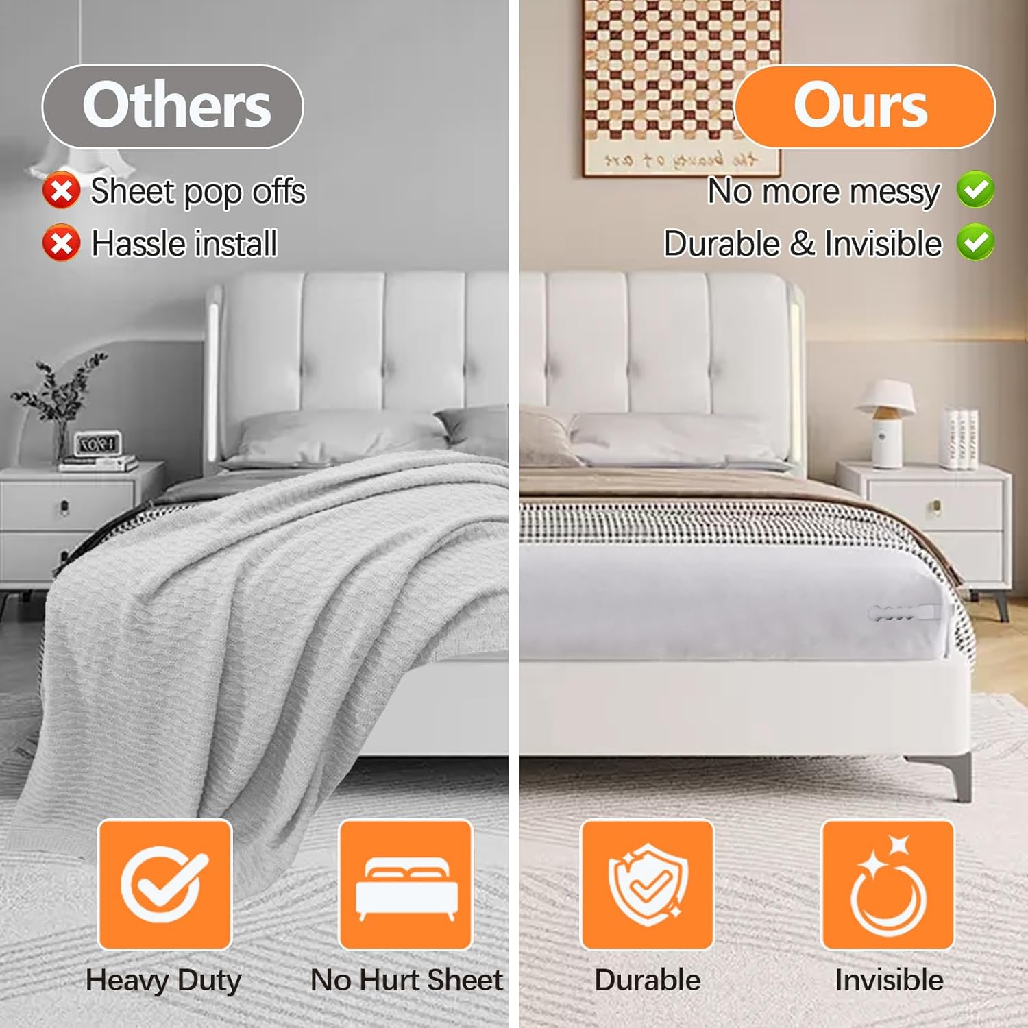 ROYIZEST Bed Sheet Holders with Lock