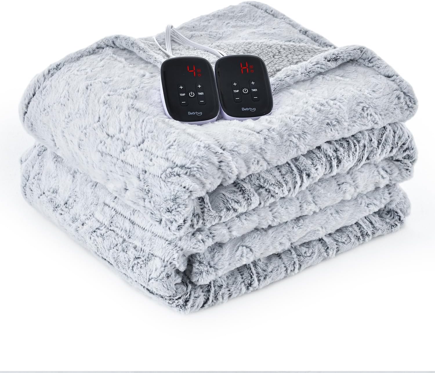 Bearhug King Size Electric Blanket with Dual Controllers