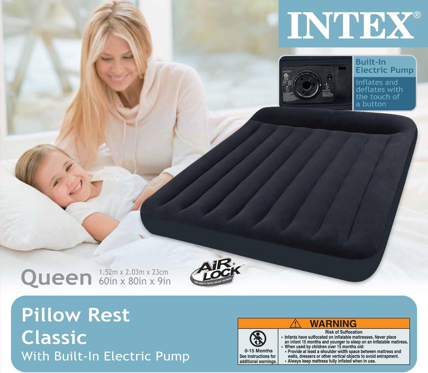 Intex Pillow Rest Classic Airbed Queen