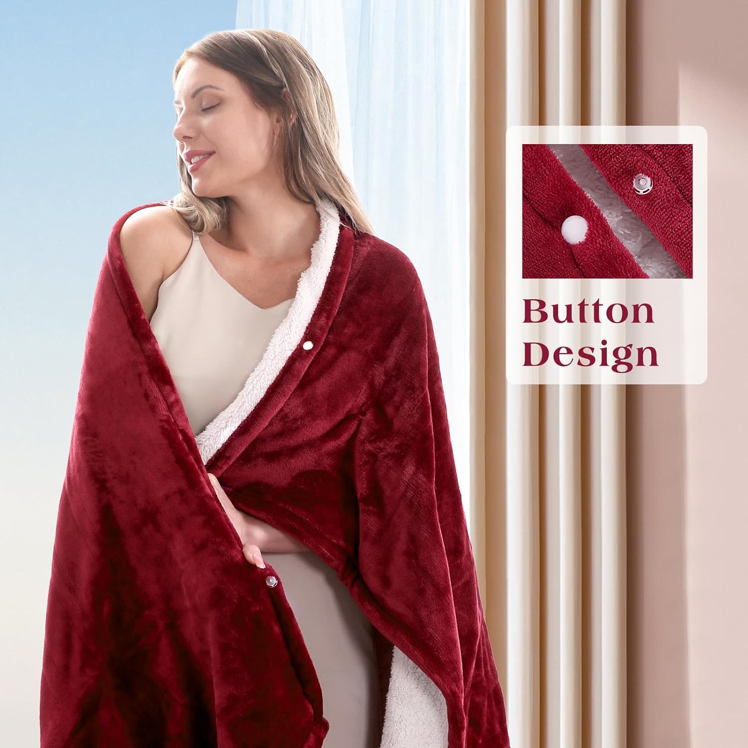 CURECURE 50 x 60 Electric Heated Throw Blanket
