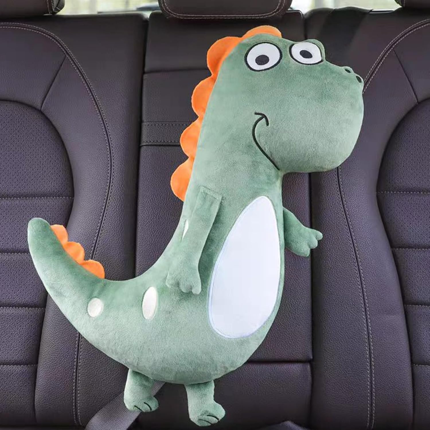 Dino Travel Pillow for Kids with Cartoon Design
