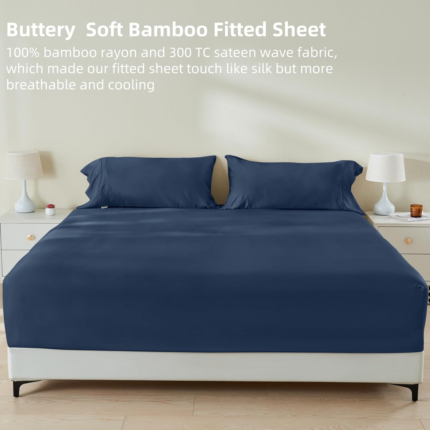 Gokotta Bamboo Rayon Fitted Sheet Set - King Size 1