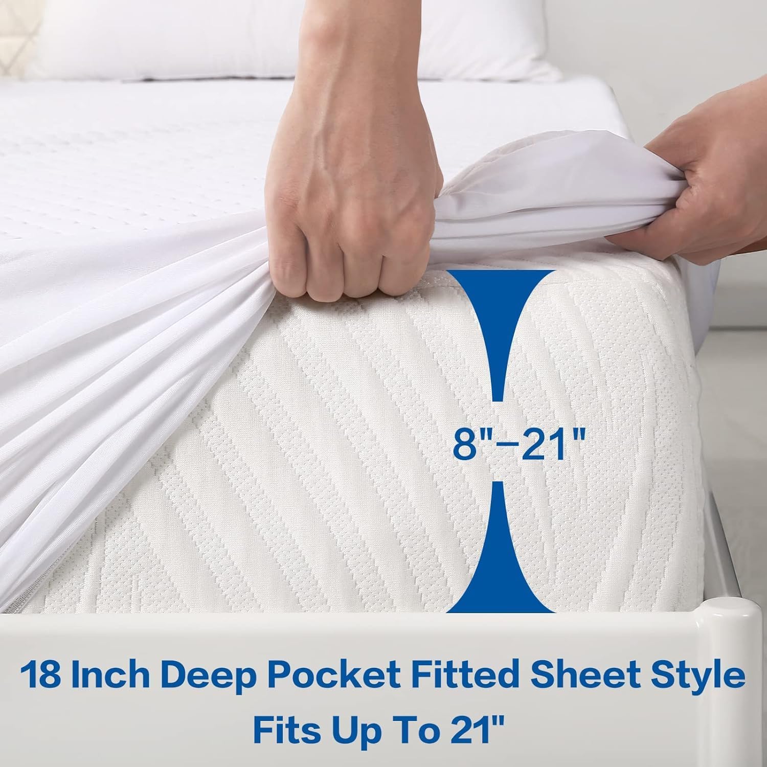 MERITLIFE Twin Mattress Protector Waterproof Cooling Breathable 1