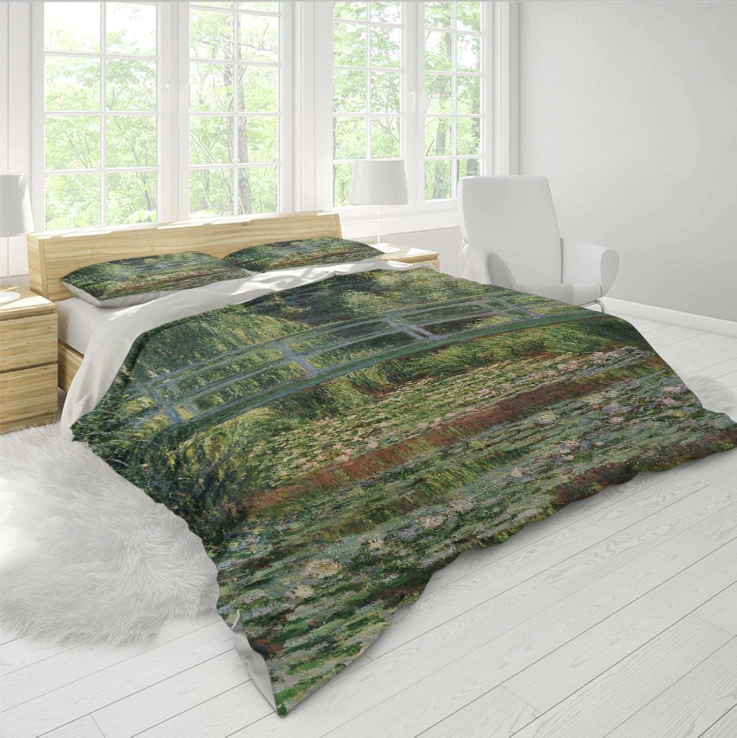 HOBBOY Garden Floral Duvet Cover Set 3 Piece Twin XL