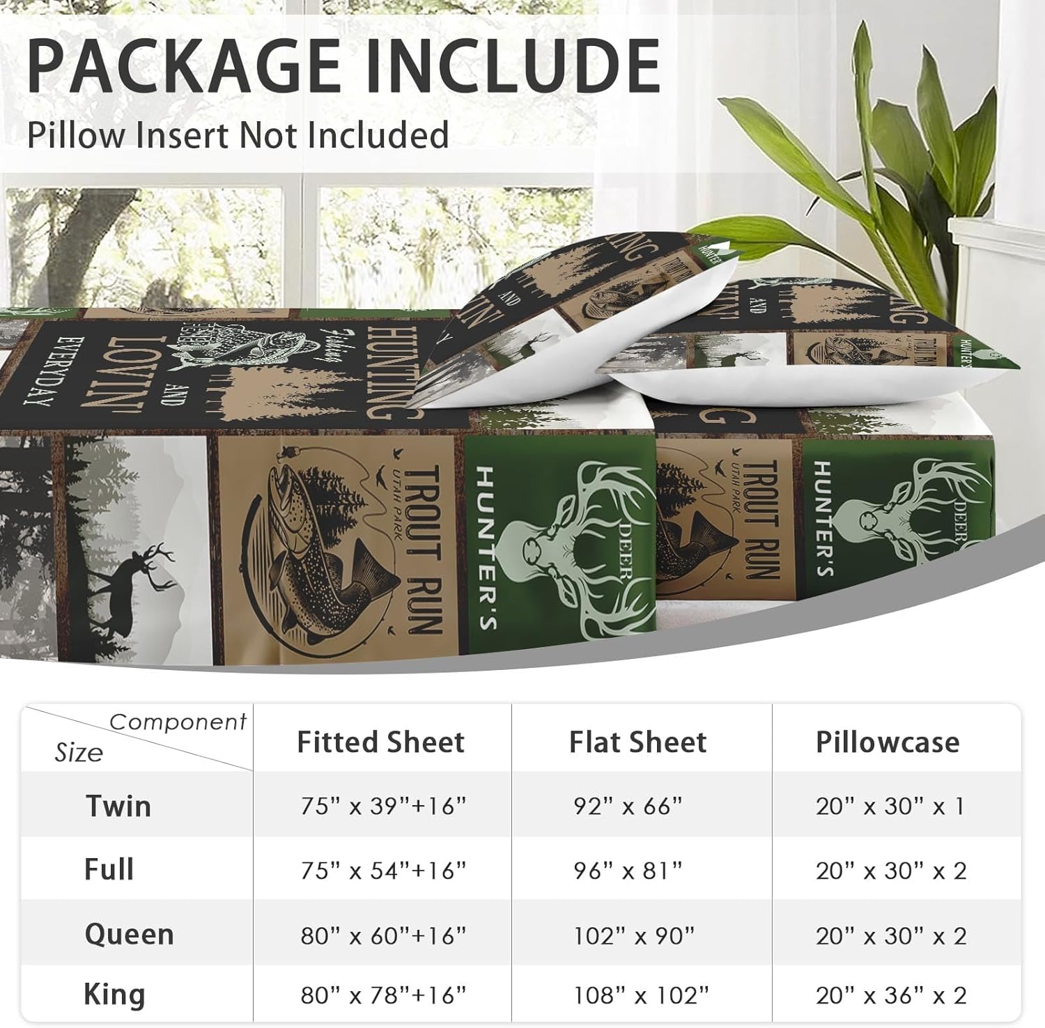 WeCozy 4-Piece Queen Bed Sheet Set with Pillowcases