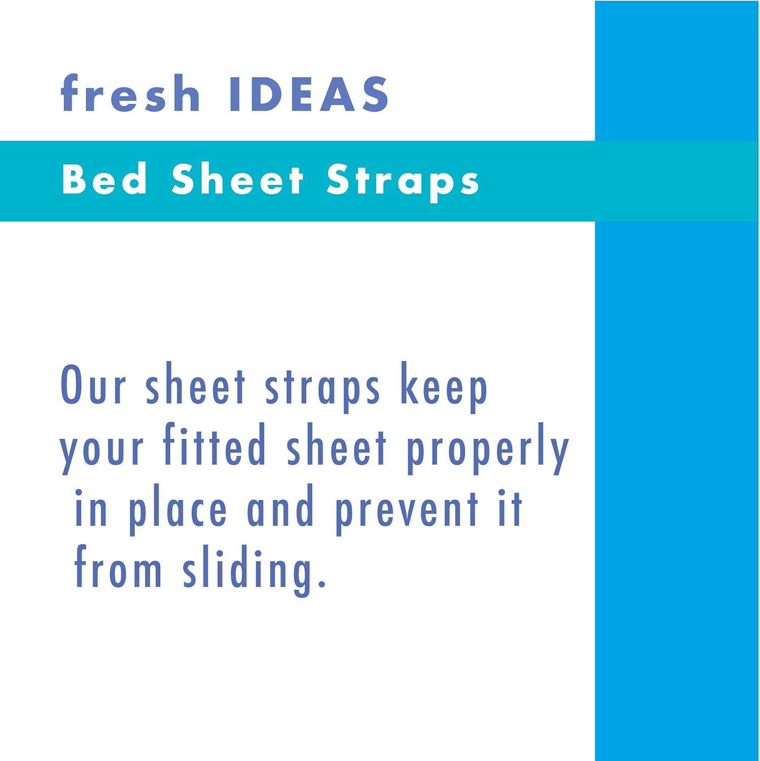 Levinsohn Fresh Ideas Bed Sheet Straps 4-Pack White