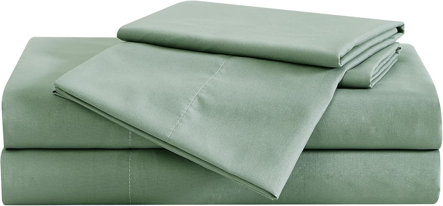 London Fog Green Microfiber Sheet Set 3-Piece Twin XL 1