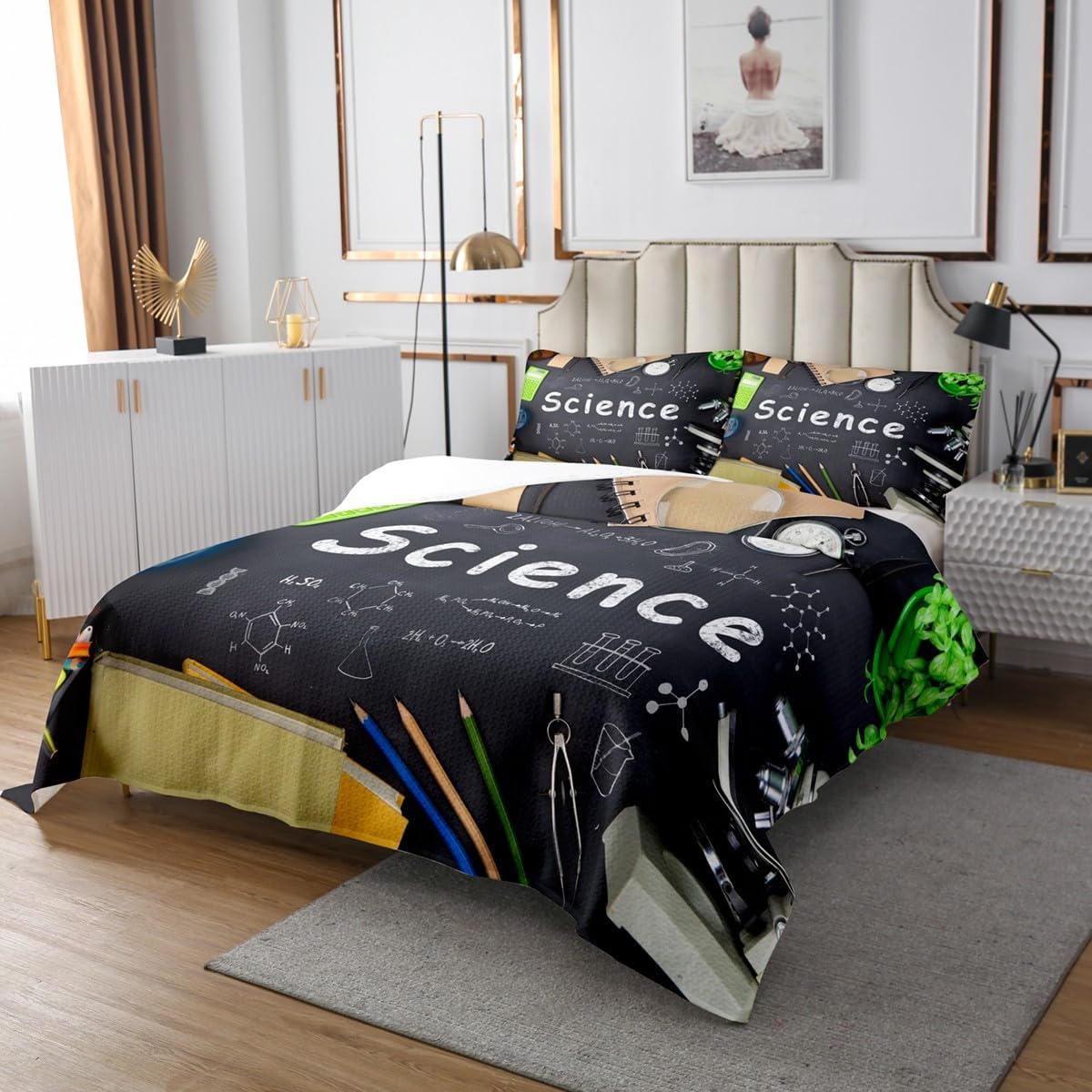 Erosebridal Math Theme Bedspread Set Twin 1