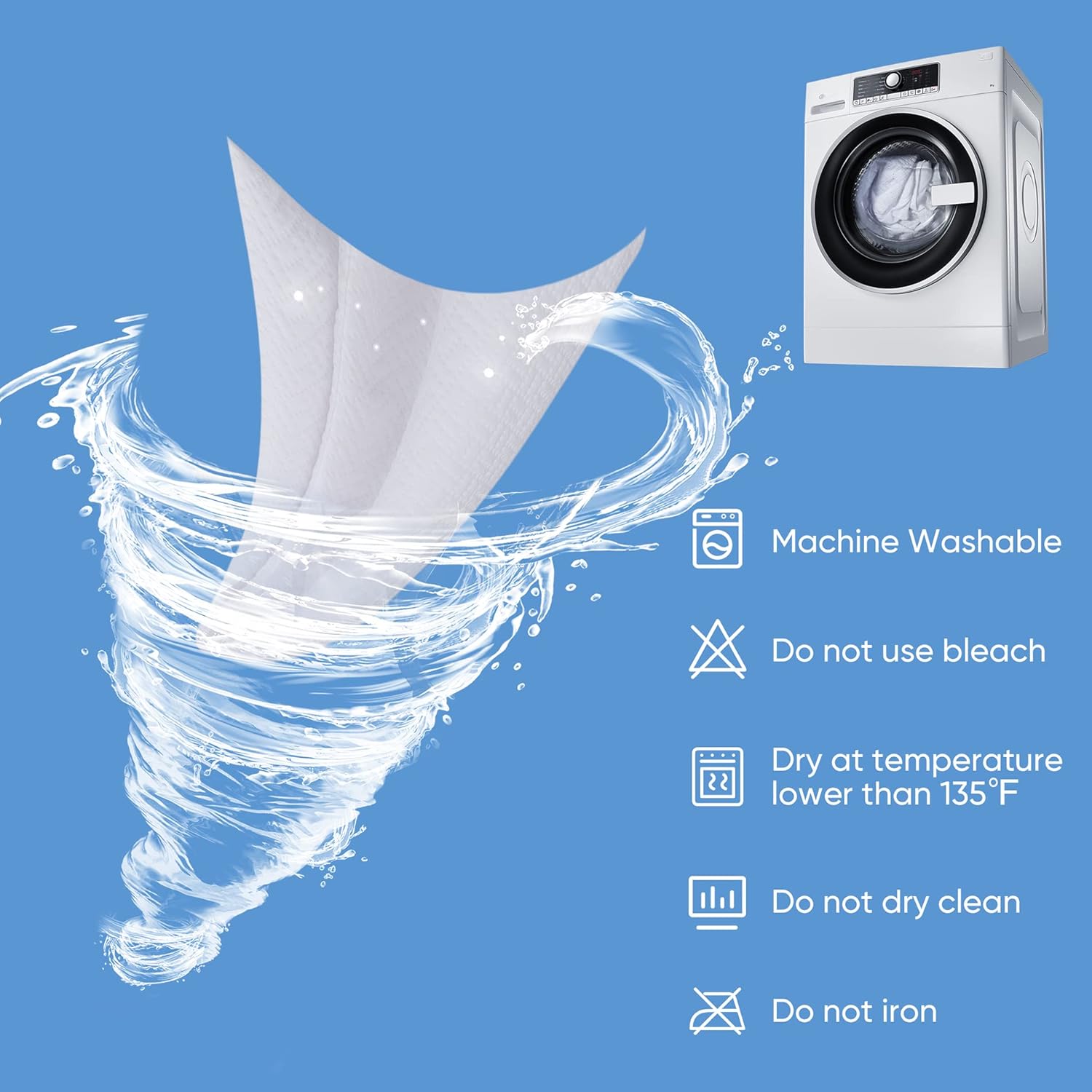 Hanherry Waterproof Mattress Protector Full Size 8-21 Deep Pocket