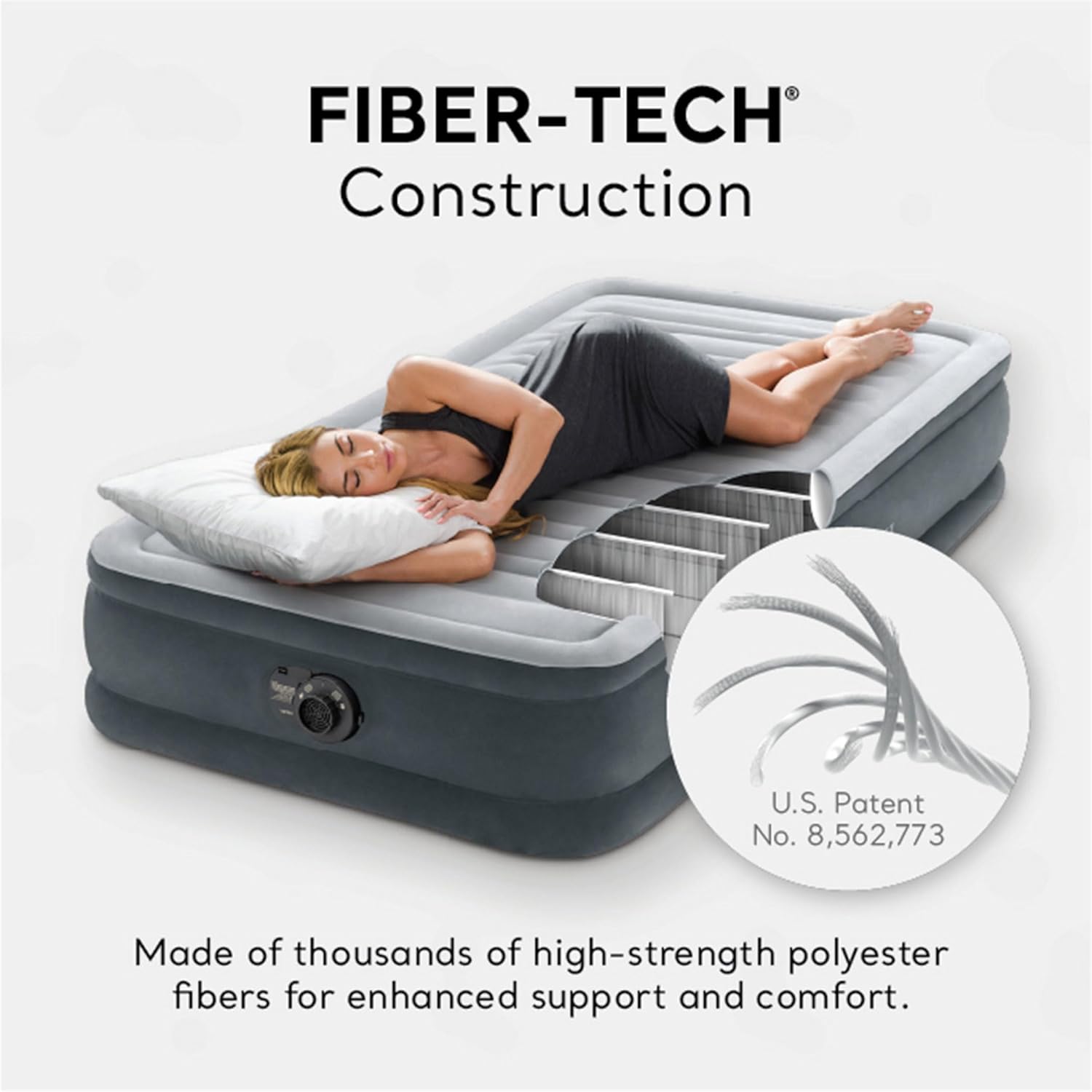 Intex Comfort Deluxe Airbed Mattress Twin 3 Pack
