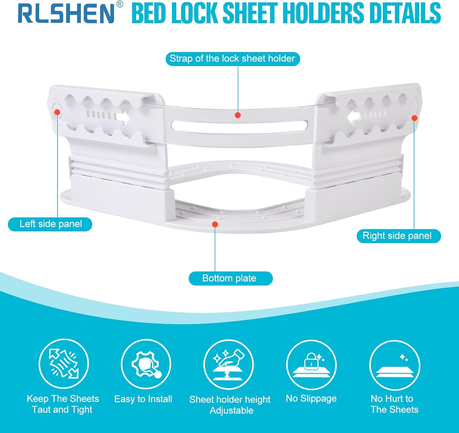 Adjustable Sheet Clips Keep Sheets Firm Tight for Bed