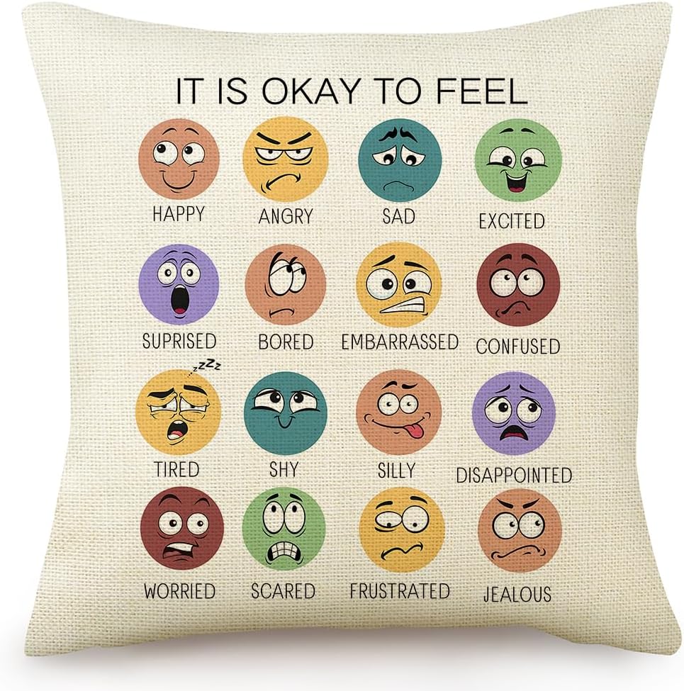 Calming Corner Throw Pillow Cover 18x18 Style B 1