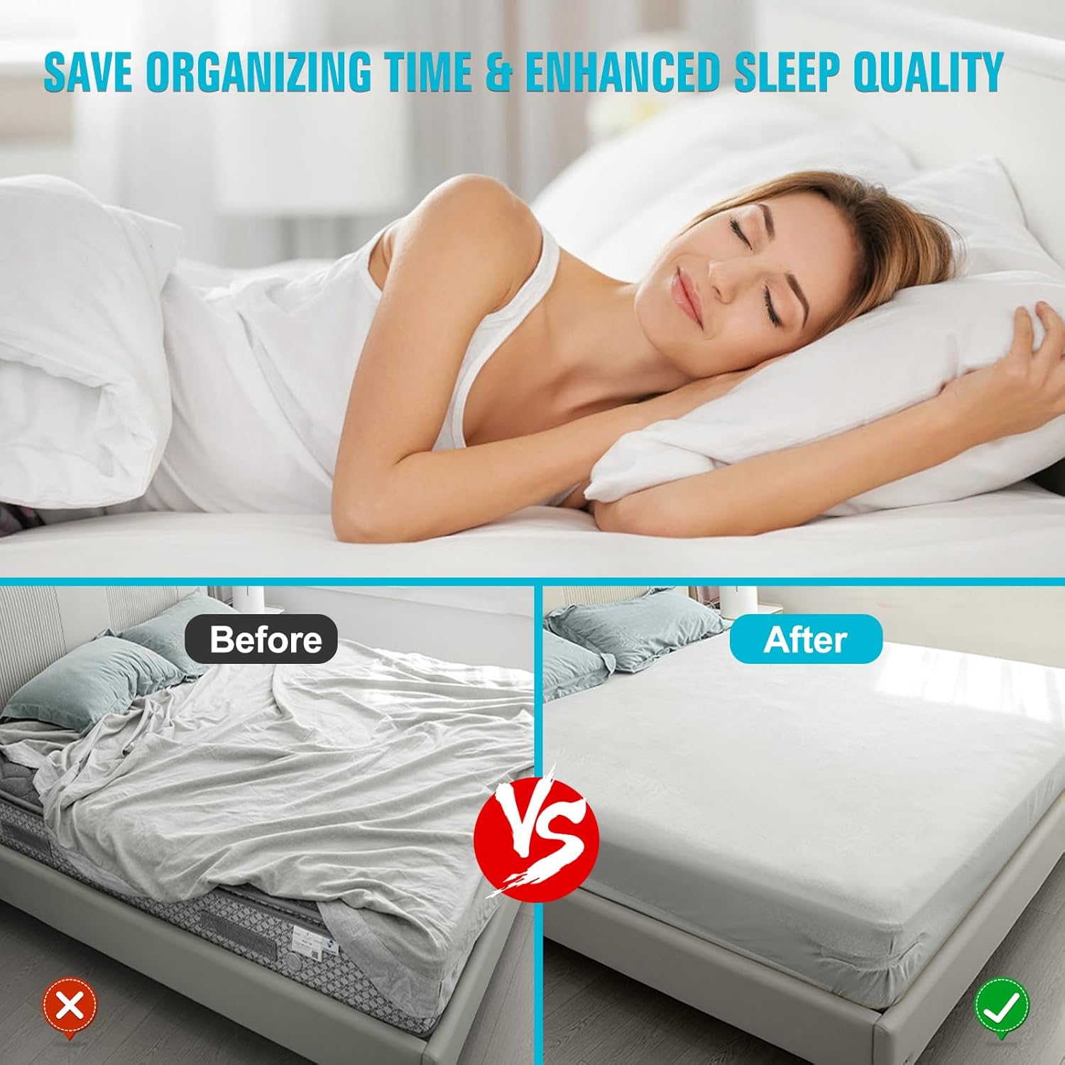 Adjustable Sheet Clips Keep Sheets Firm Tight for Bed