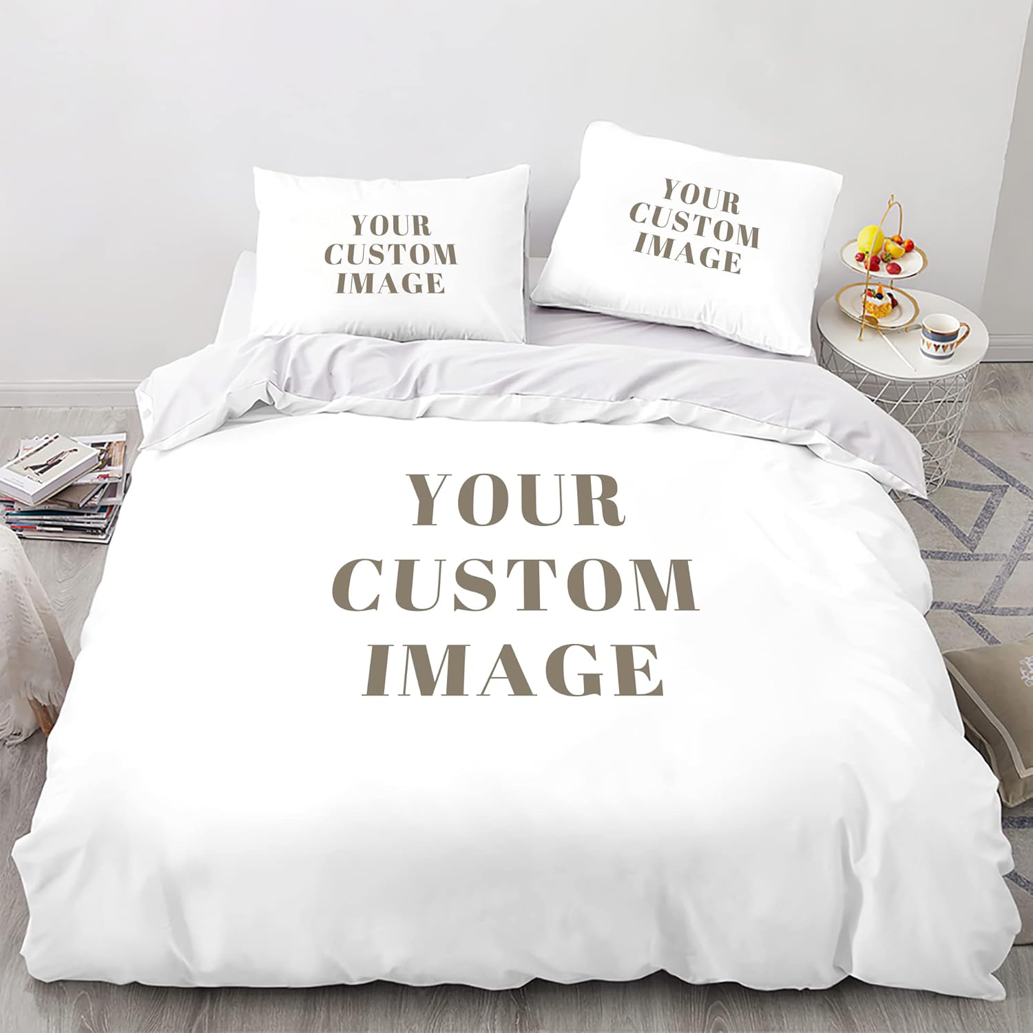 Custom Photo Duvet Cover Set with Zipper Closure 1
