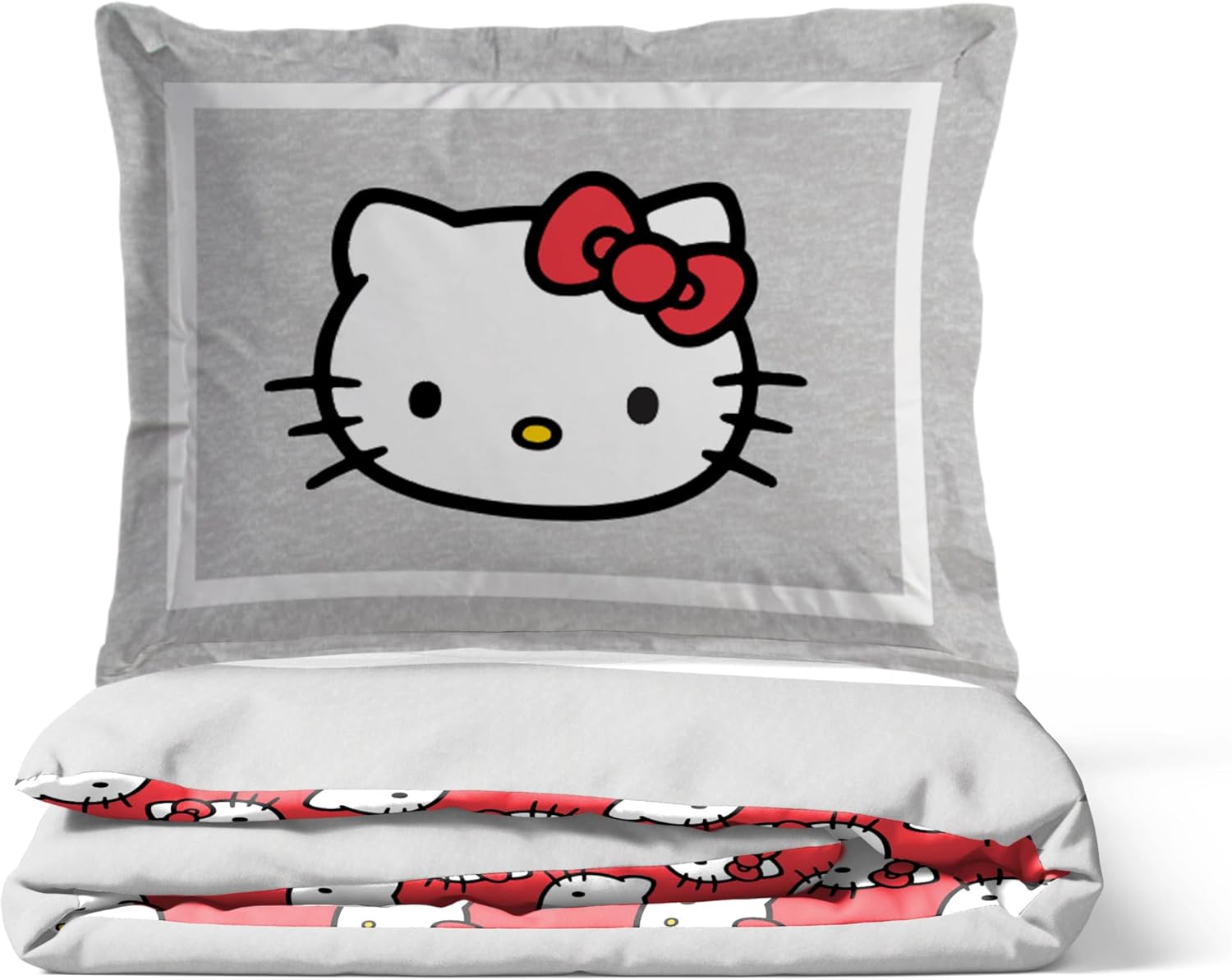 Jay Franco Hello Kitty Duvet Cover Set - Grey Twin