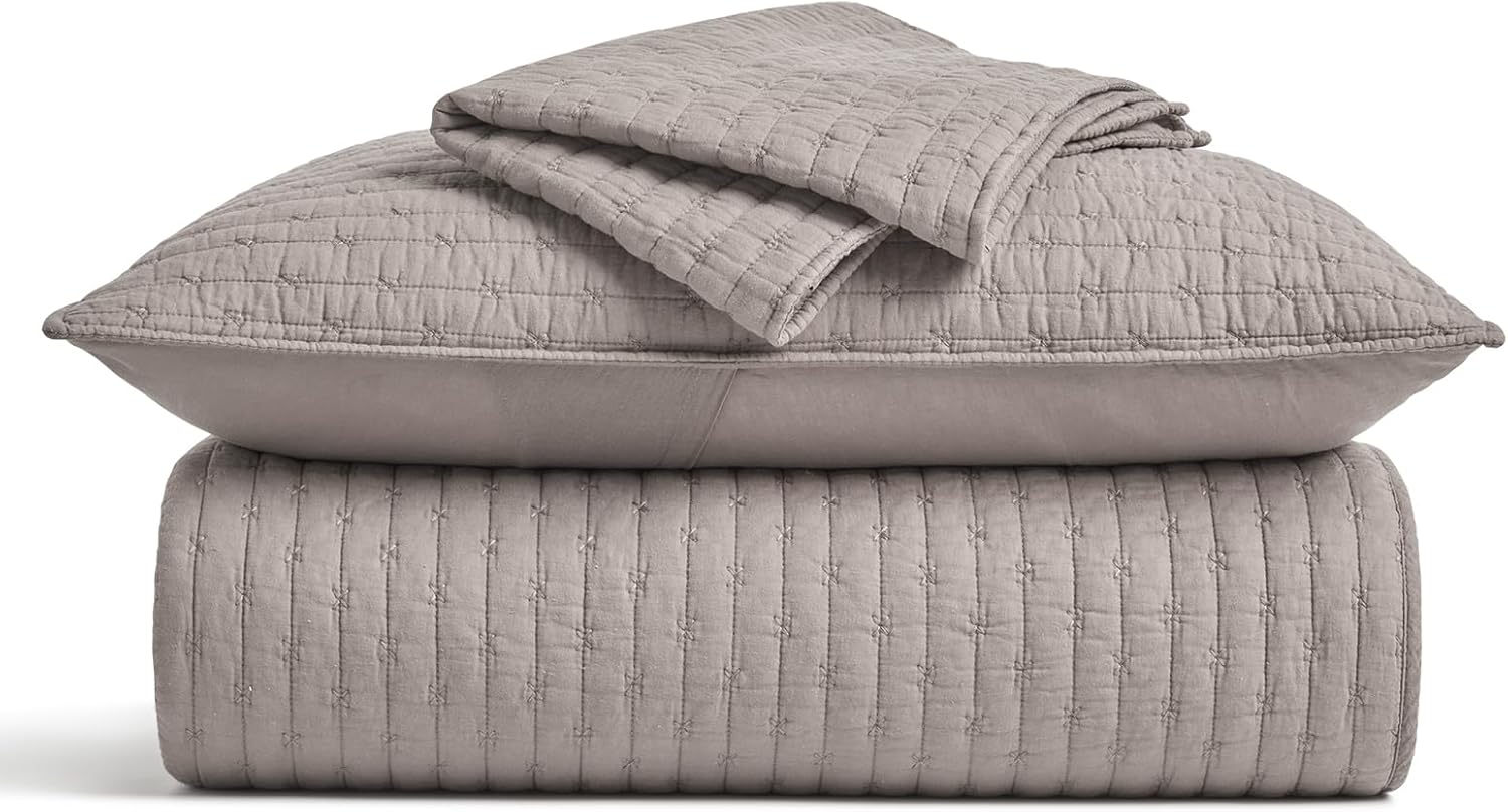 Ultra Soft Cross Stitch Cotton Quilt Set Queen Size 1
