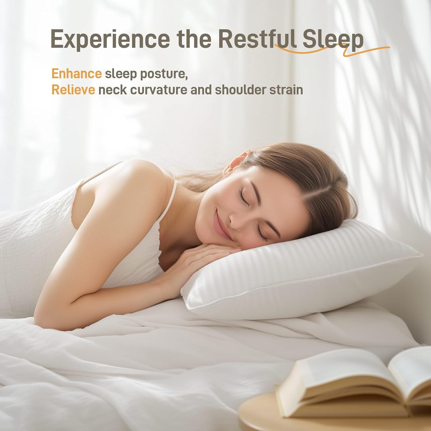 Lyralith Hypoallergenic Cotton Down Alternative Pillow