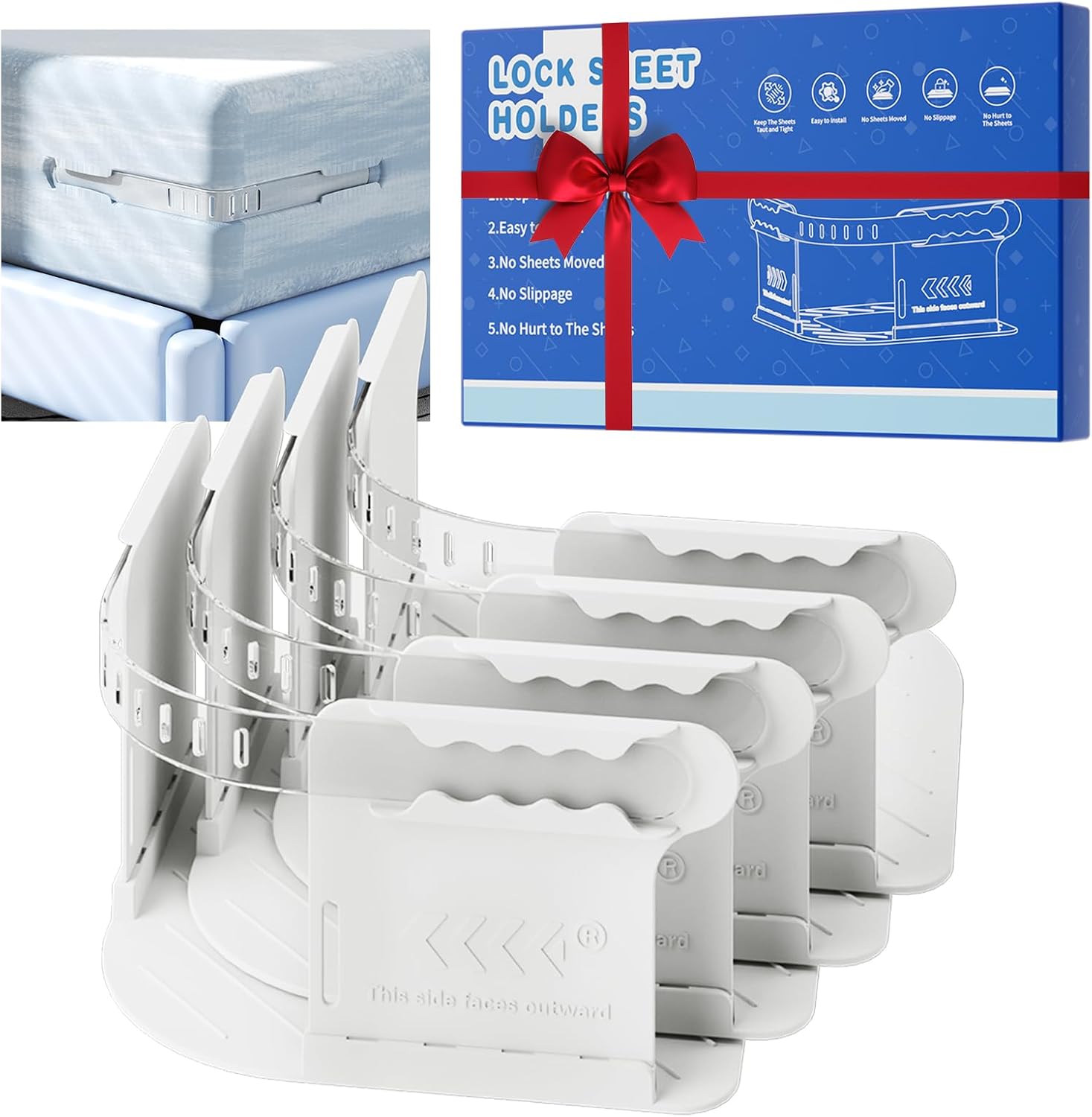 Heavy Duty Bed Sheet Holder for King Queen Twin Mattress