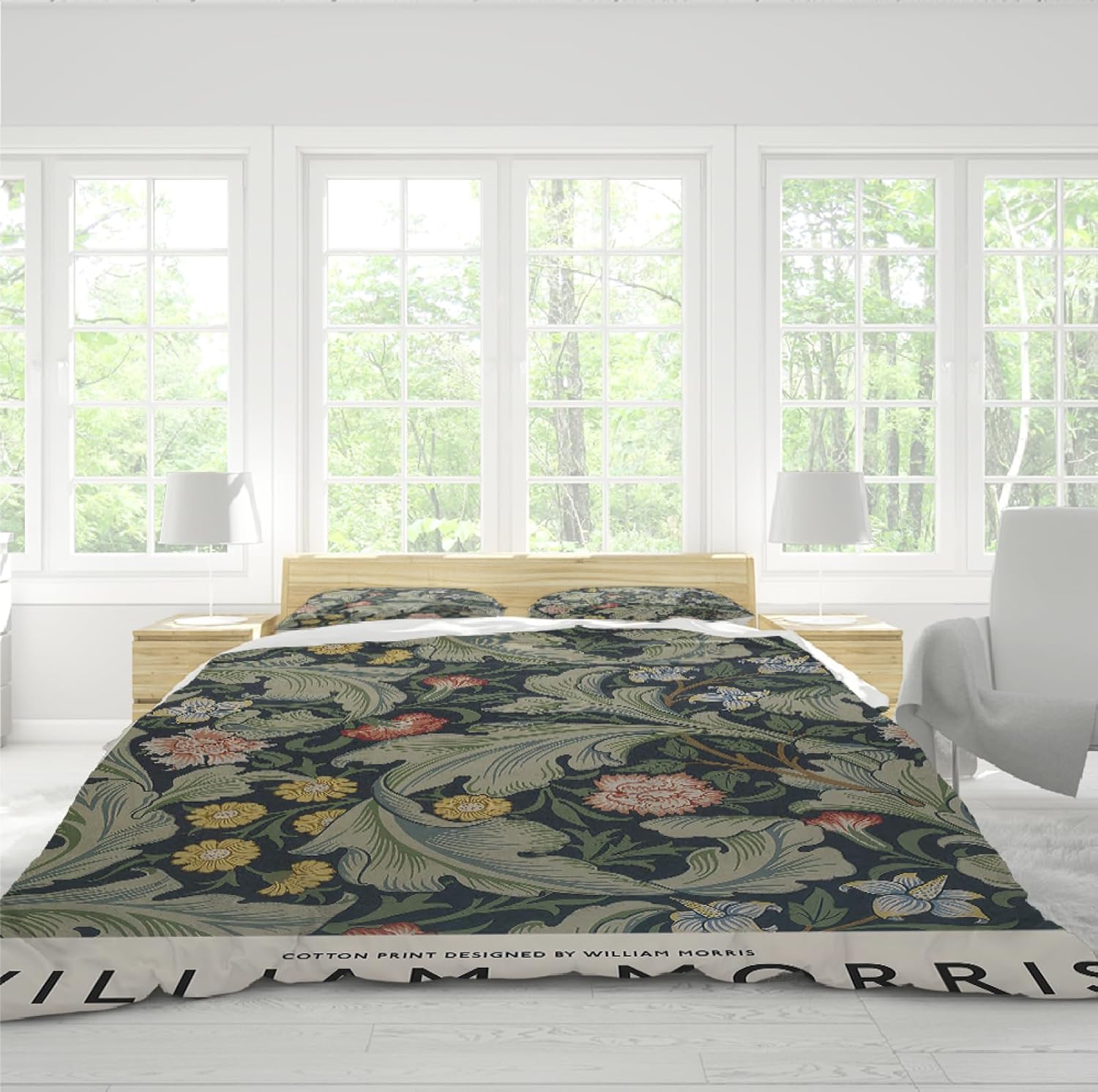HOBBOY Luxury Floral Duvet Cover Set 3 Pieces