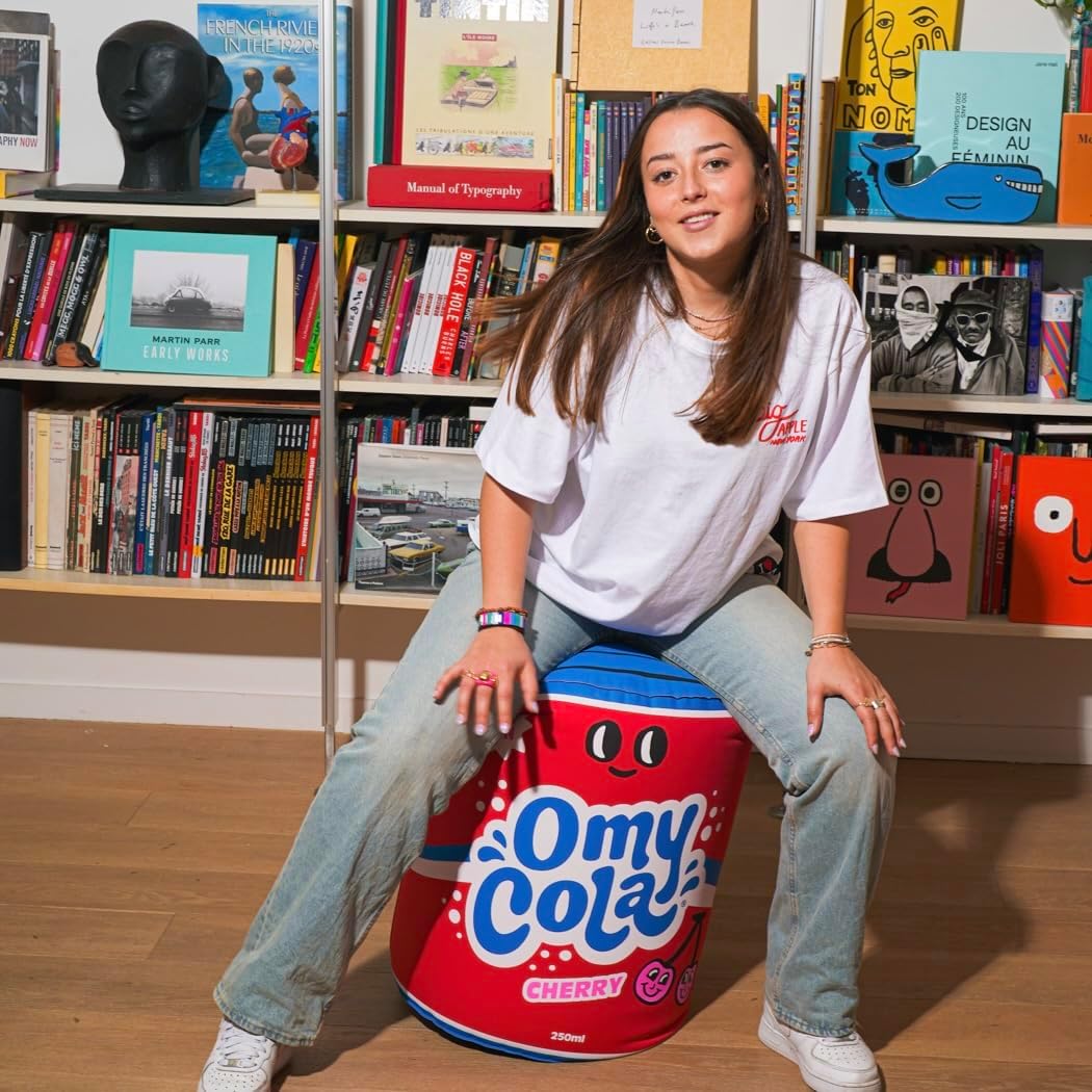 Omy Original Giant Inflatable Floor Pillow with Cola Can Design