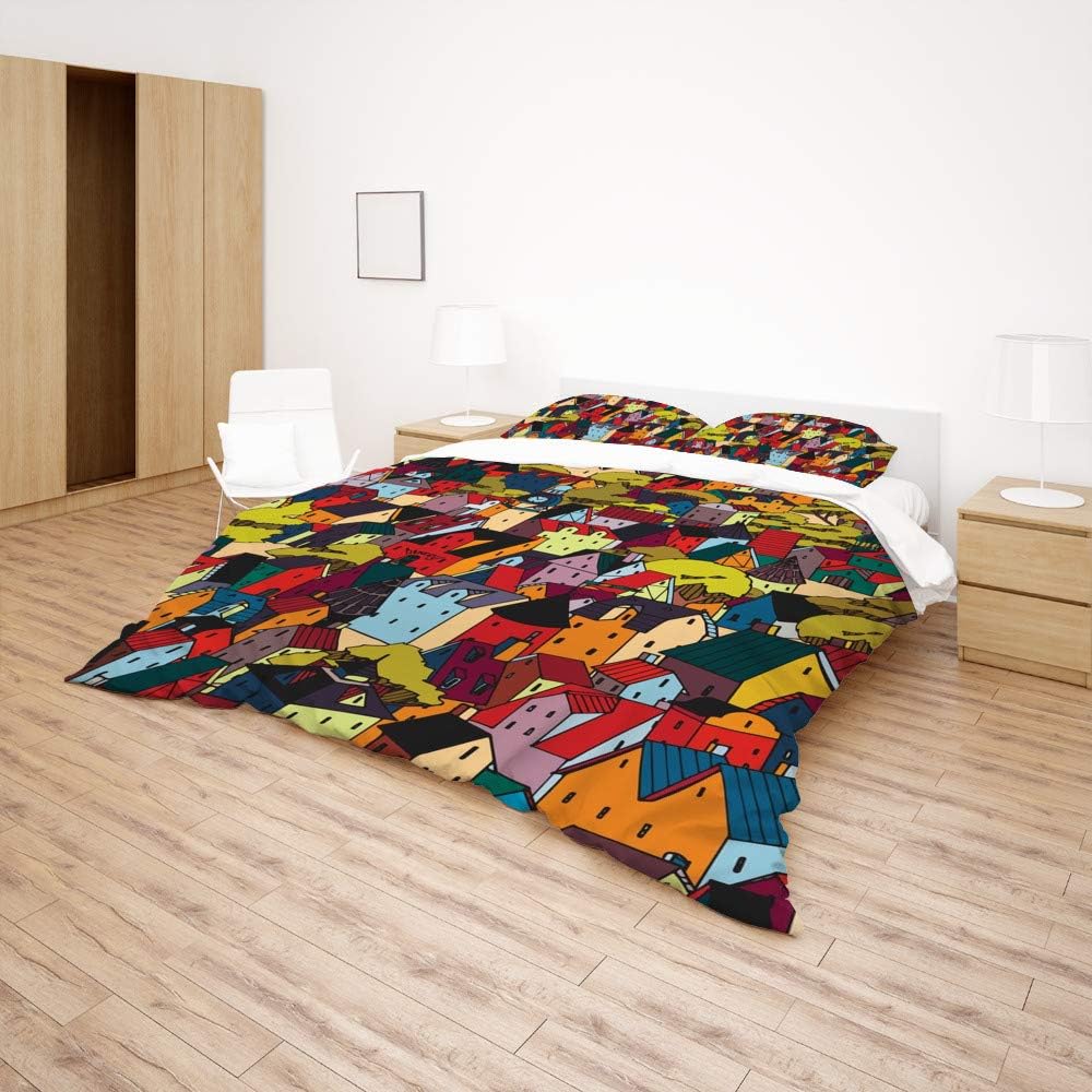Soft Microfiber Duvet Cover Set 3 Pieces for All Seasons