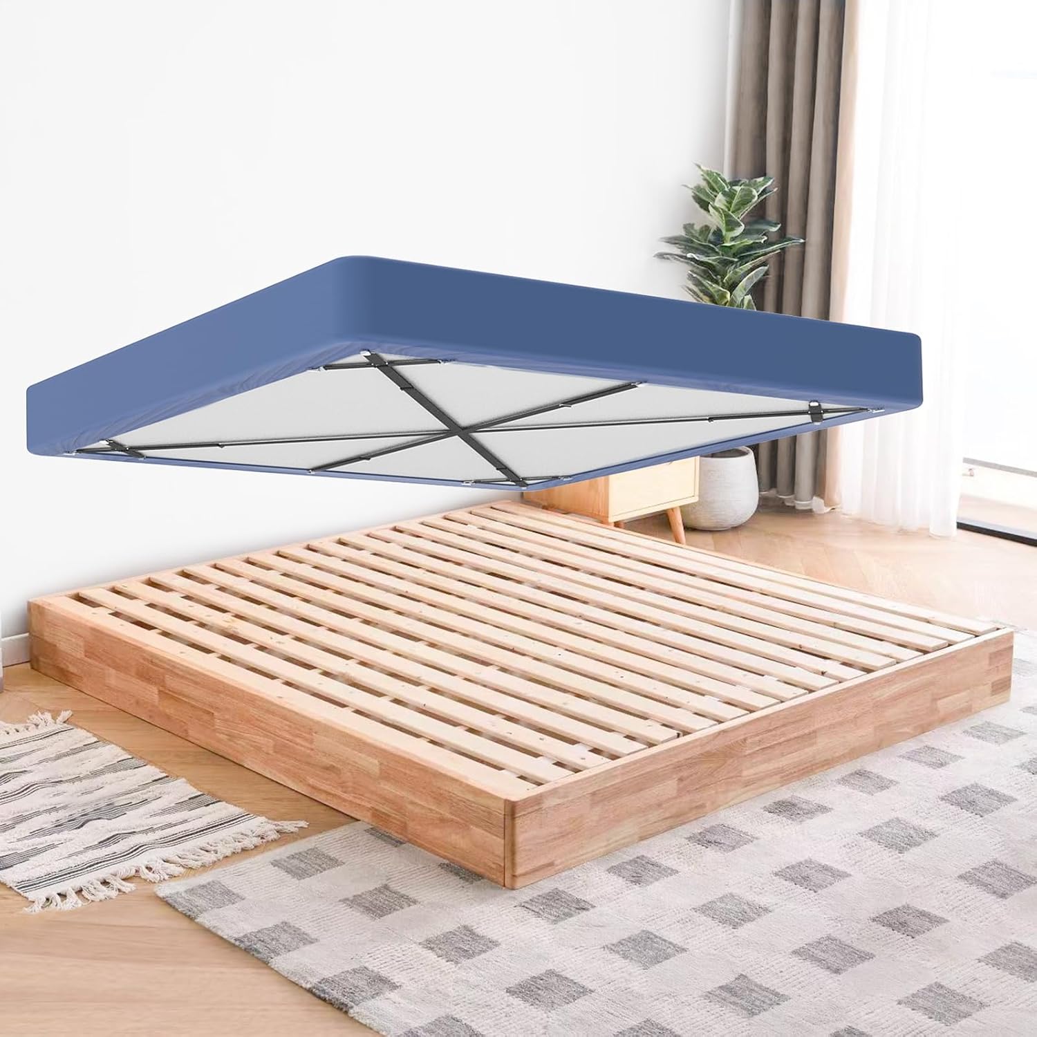 Mkono Sheet Straps 6 Way Cross 14 Clips Fitted Sheet Holder