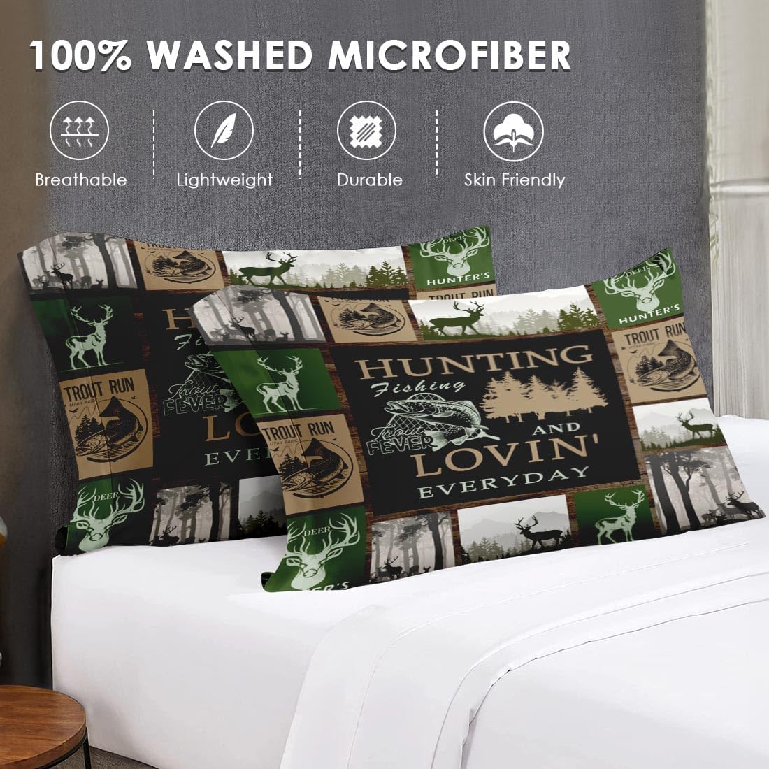 WeCozy 4-Piece Queen Bed Sheet Set with Pillowcases