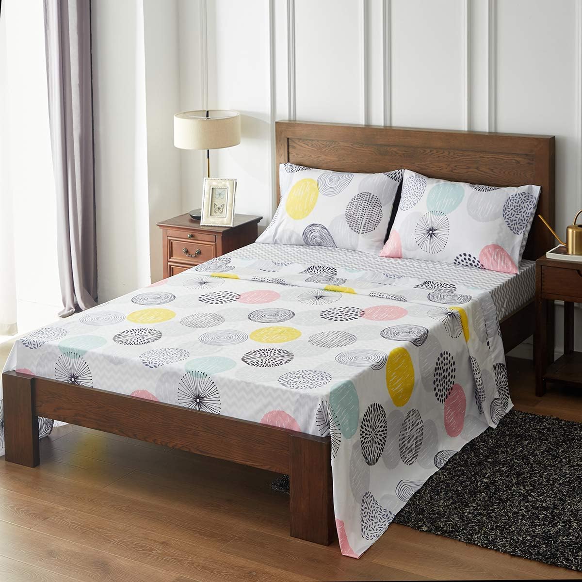 UOZZI BEDDING 7-Piece Queen Comforter Sheet Set