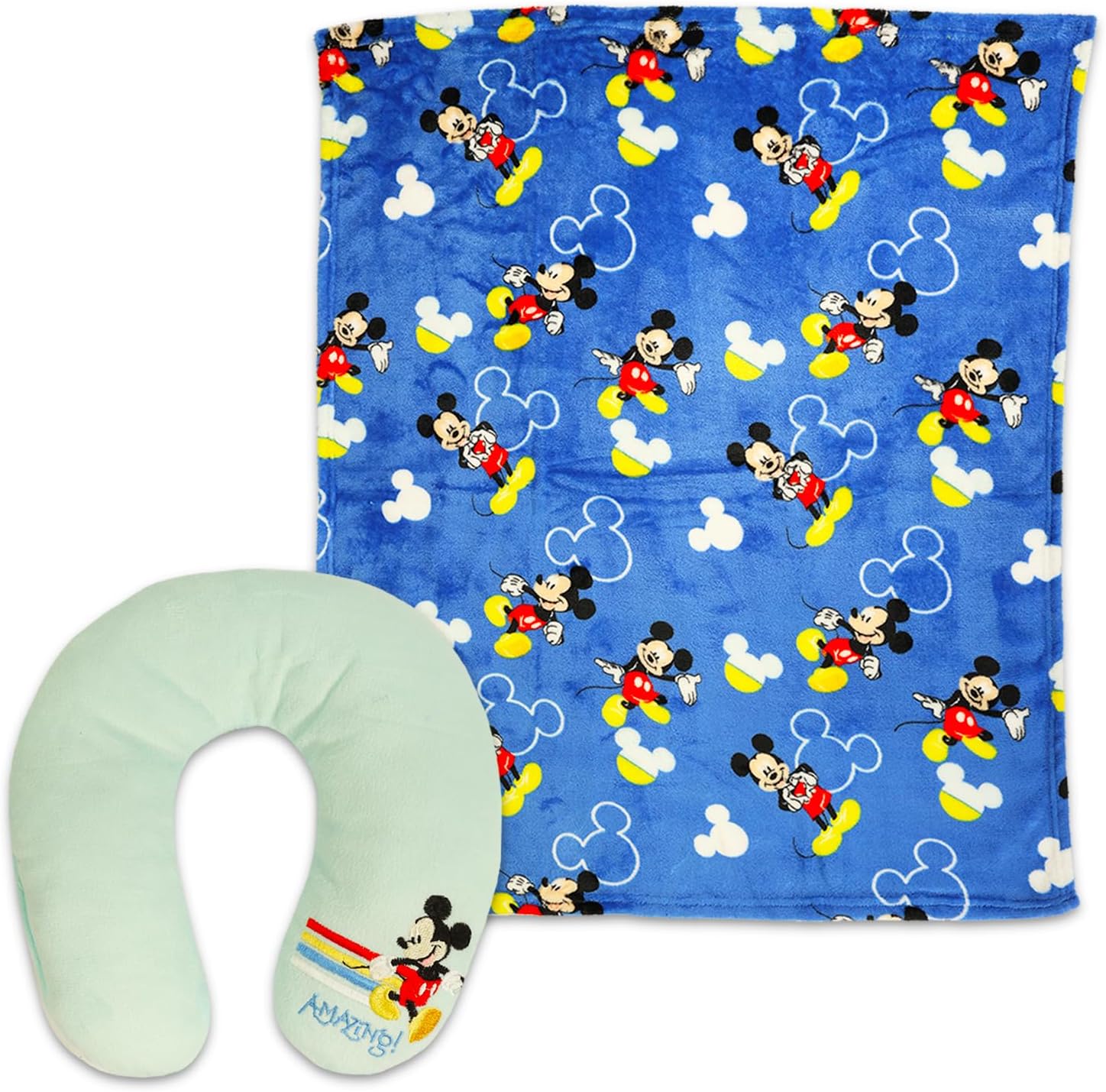 Disney Mickey Mouse Travel Blanket Pillow Set 1