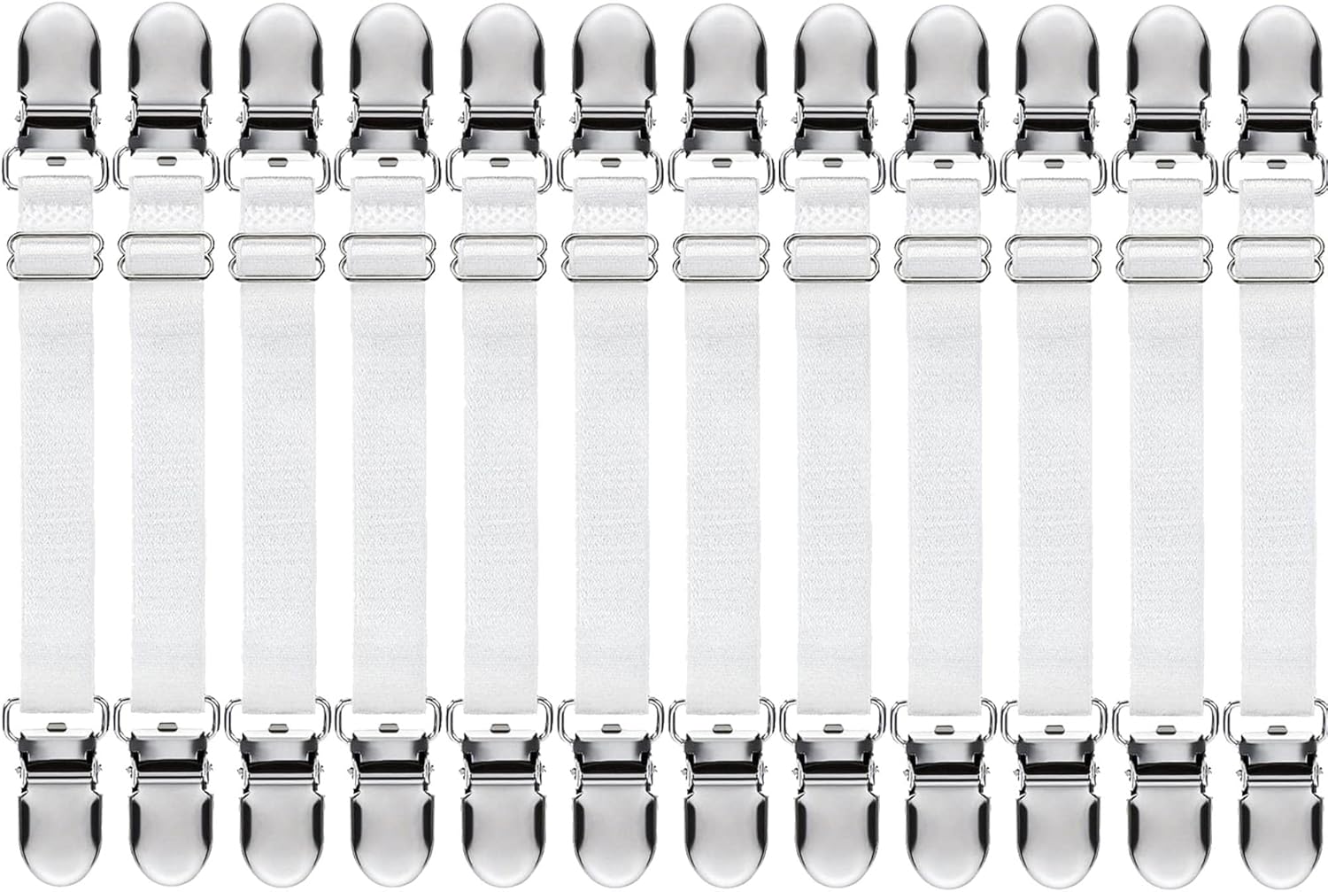 Boao 12 Pcs Adjustable Sheet Clips for Bedding