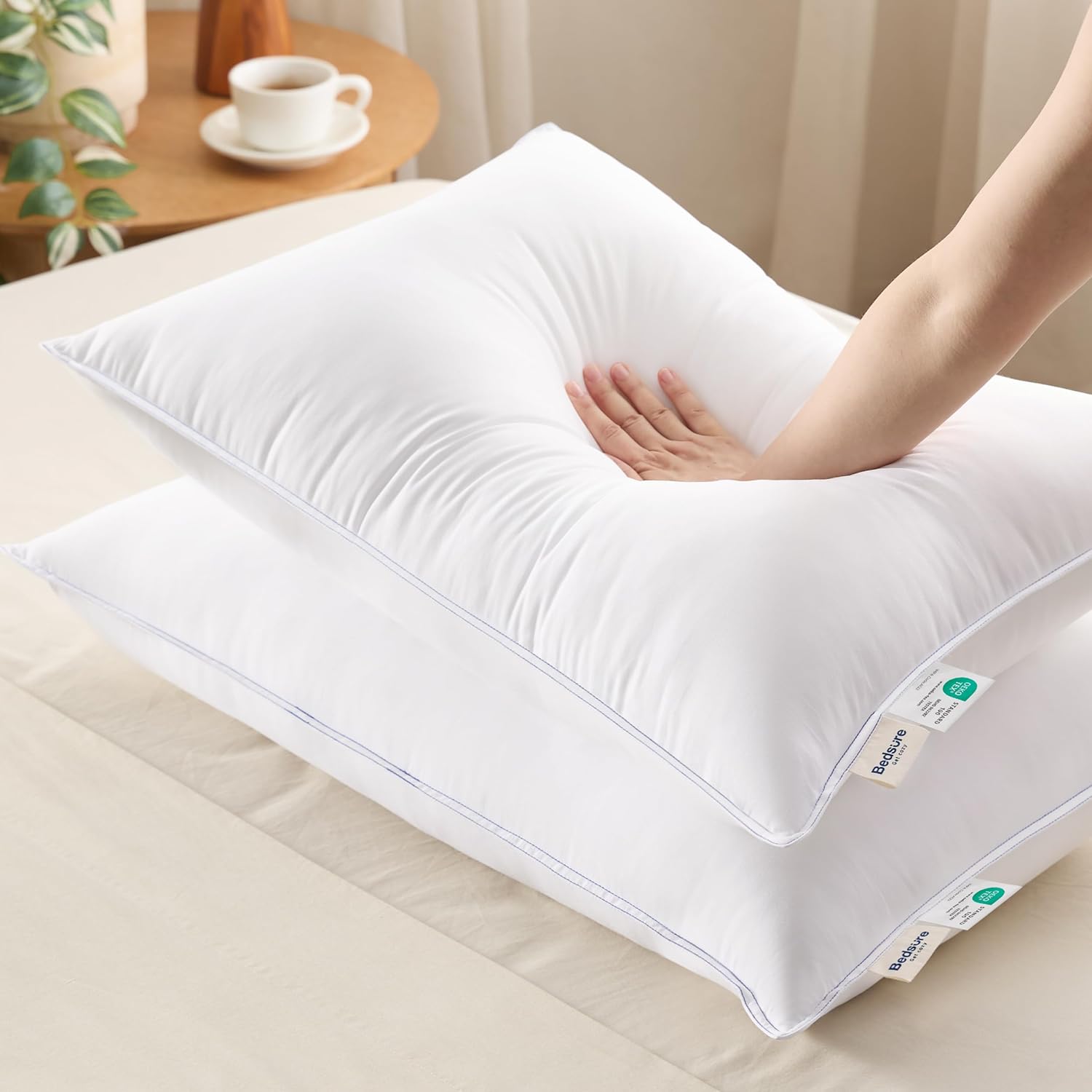 Bedsure Fluffy Pillows Set of 2 - 19x26