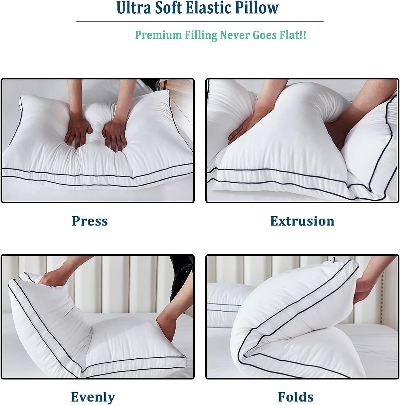 Gehannah Bed Pillows for Sleeping 2 Pack