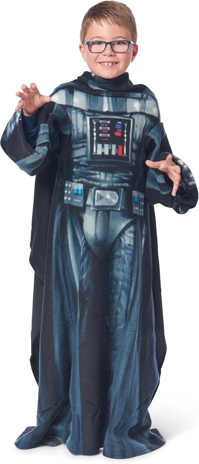 Northwest Comfy Throw Blanket with Sleeves Being Darth Vader