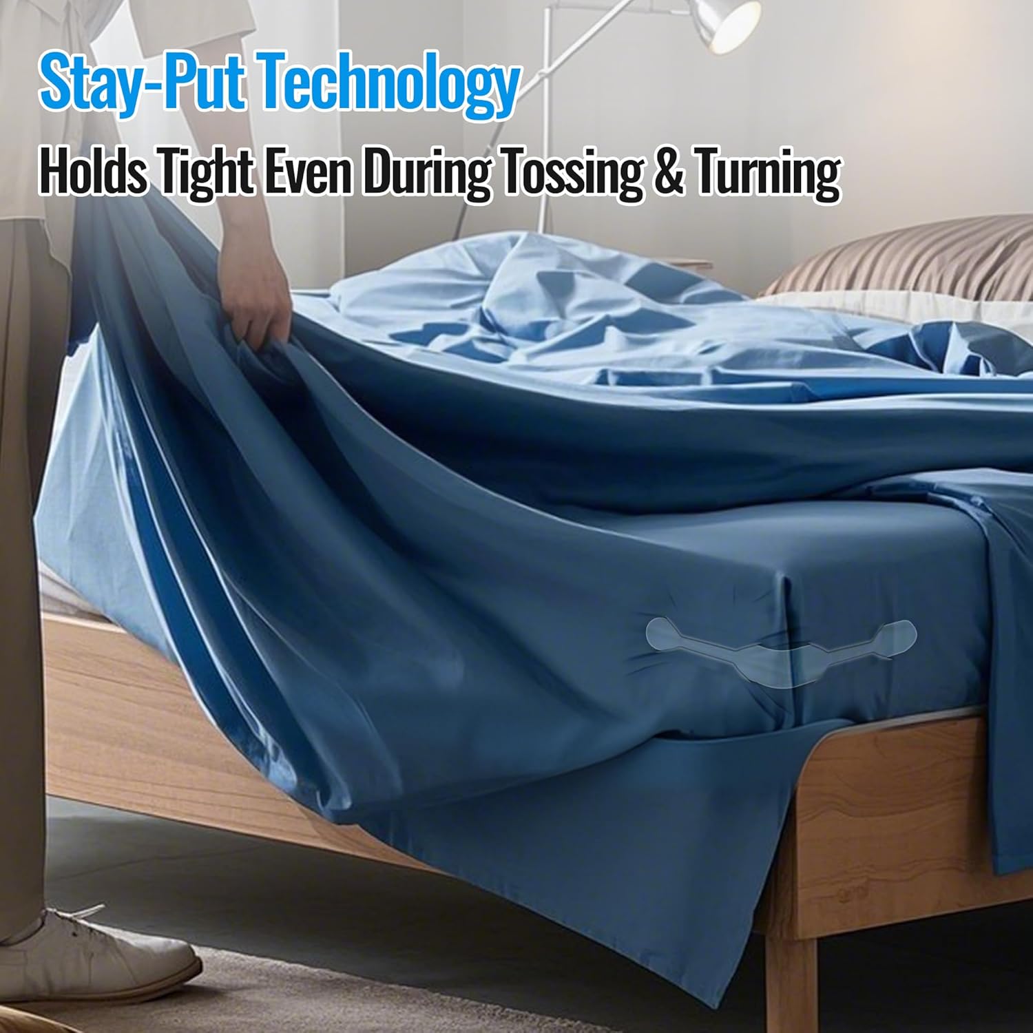 HTZSSON Bed Sheet Holders for Corners 1