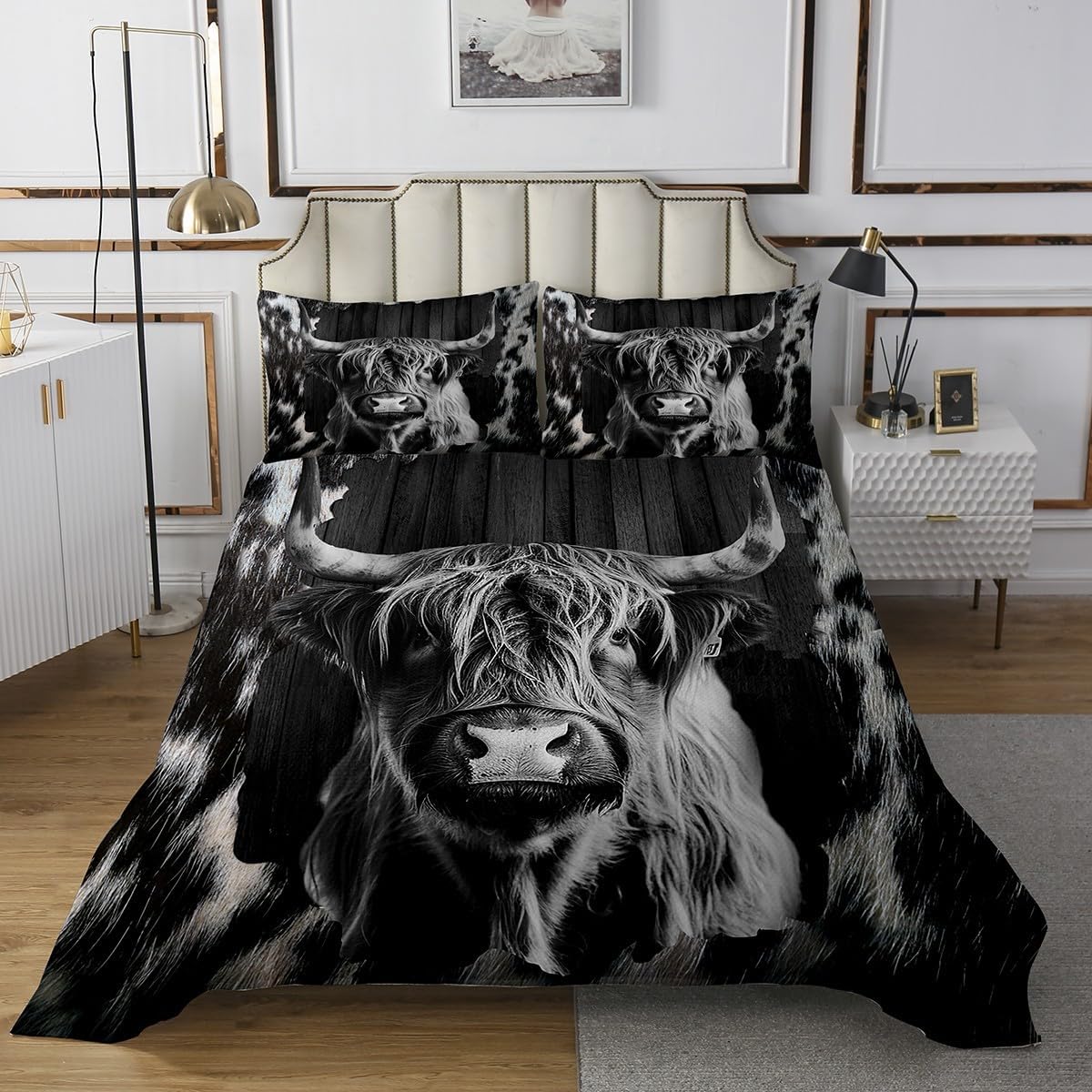 Feelyou Cowhide Plank Coverlet Set for Kids