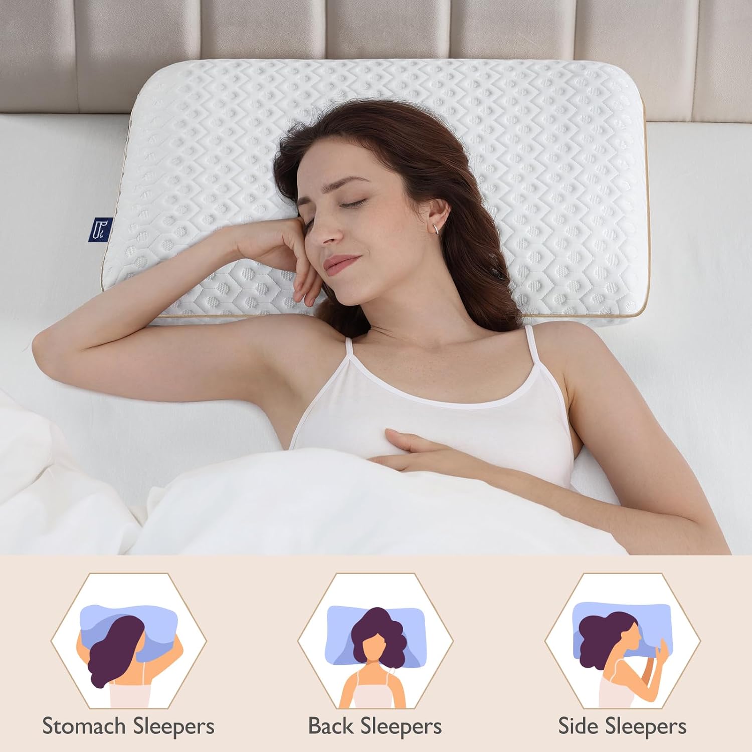 BedStory Memory Foam Pillow Queen - Medium Firm