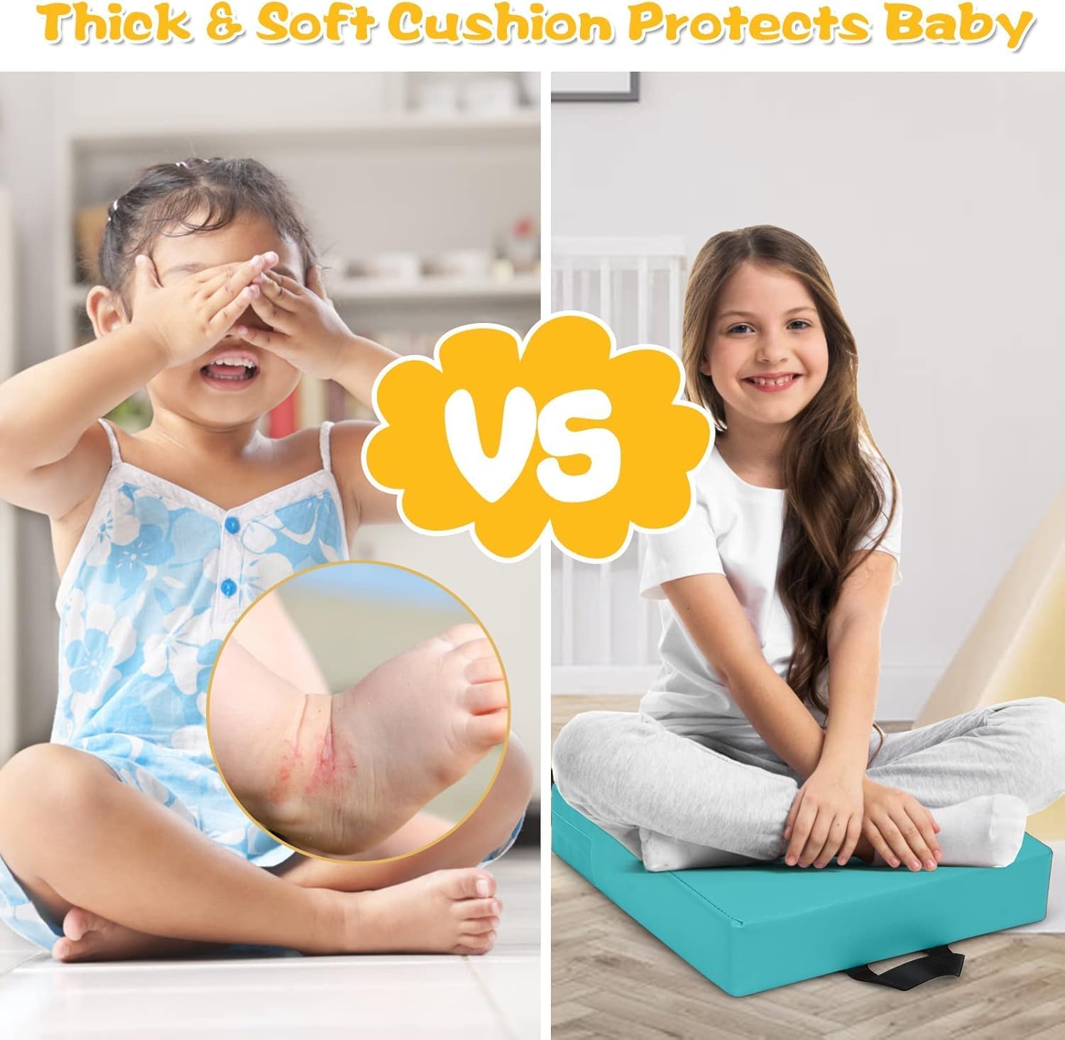 GLACER 6 Pcs Floor Cushions for Kids