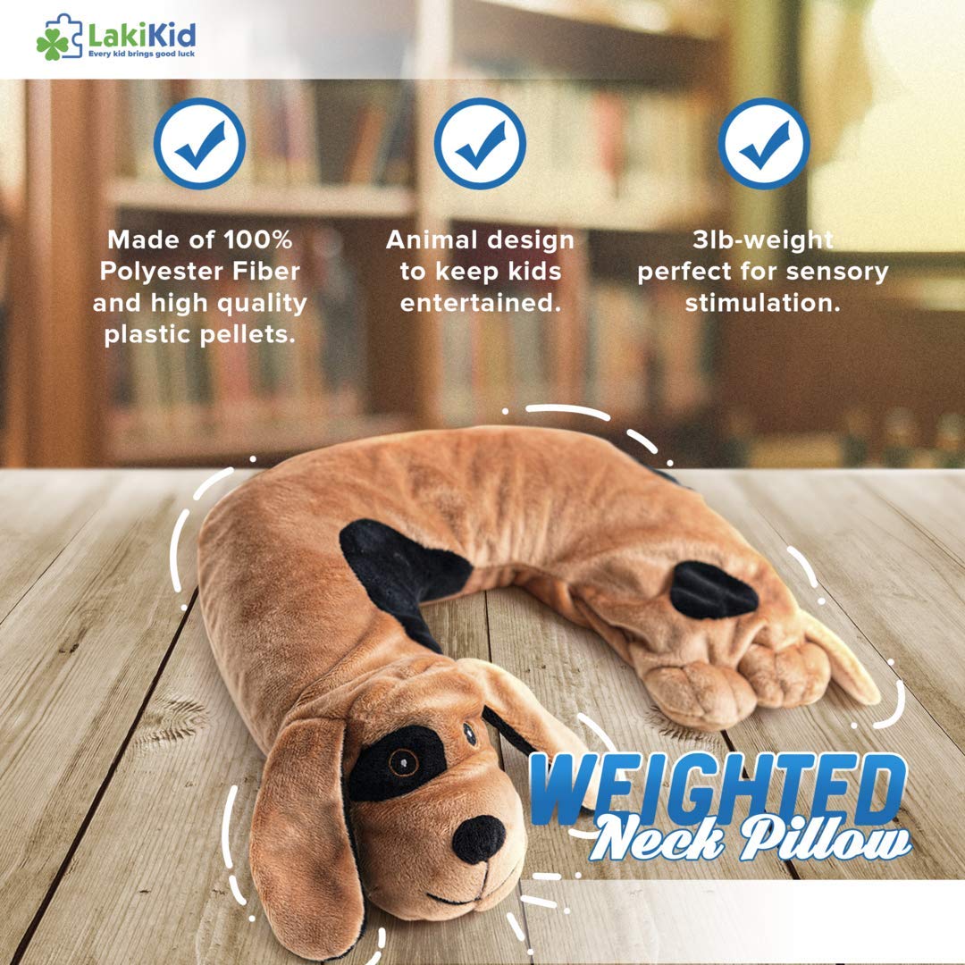 LakiKid Shoulder Wrap for Kids Beagle Travel Pillow