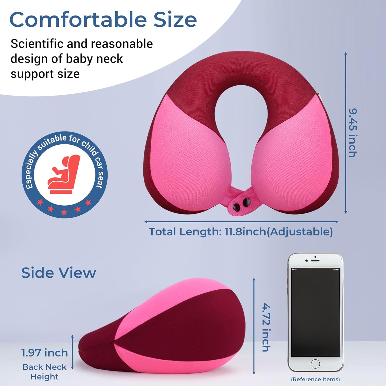 COOLBEBE Kids Travel Neck Pillow Soft Headrest for Car Airplane