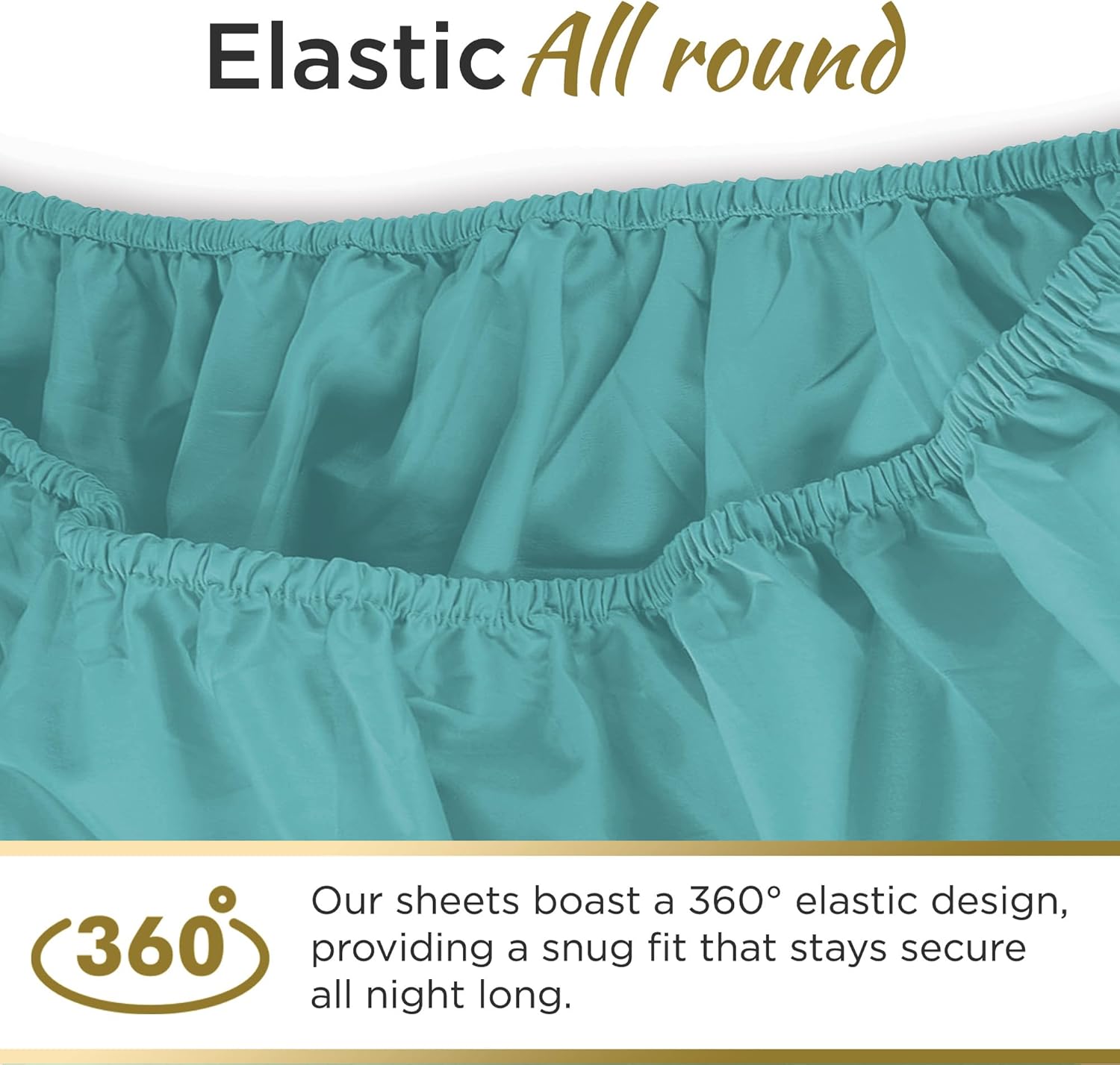 DESTINY CRESCENT BEDDING Microfiber Twin Aqua Blue 3 PC Sheets Deep Pocket 15