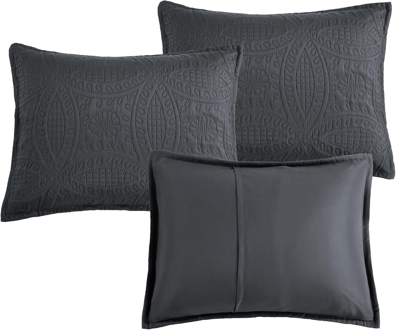 HOMBYS Daybed Set Twin Size with Coin Pattern 75x39 Dark Grey