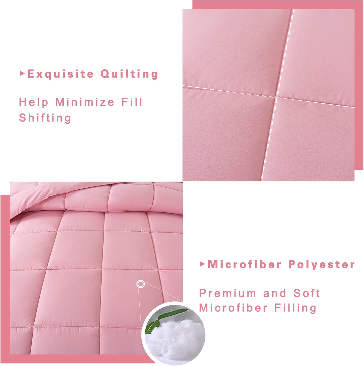 DOWNCOOL Queen Comforter Set with 2 Pillow Cases