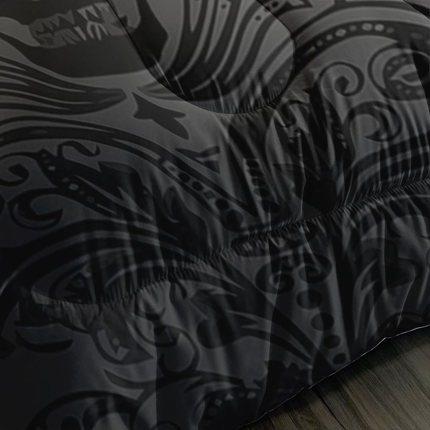 Skull Comforter Set Queen Size with 3D Printed Design