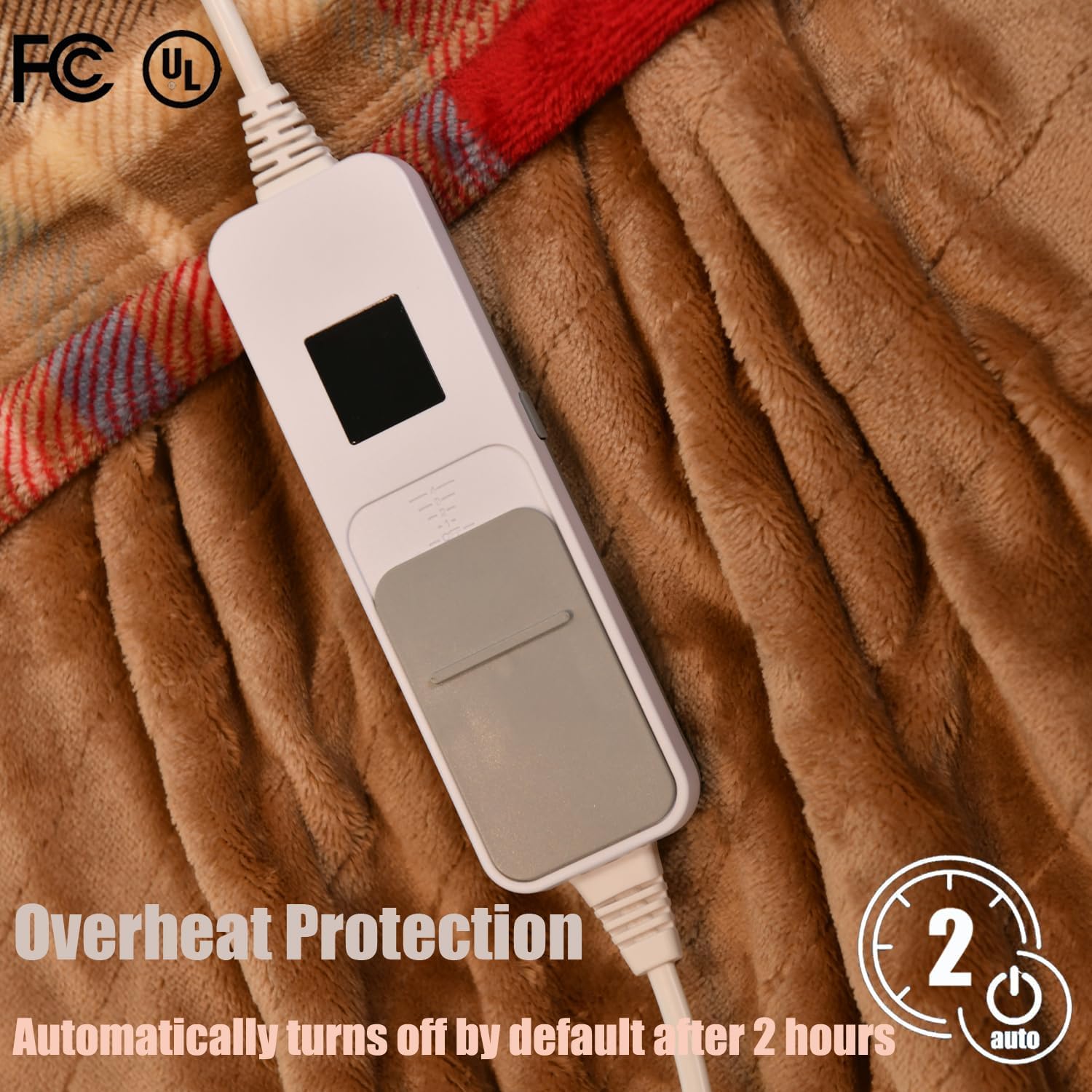 MERRYLIFE Heated Blanket with 4 Levels 8H Auto Off