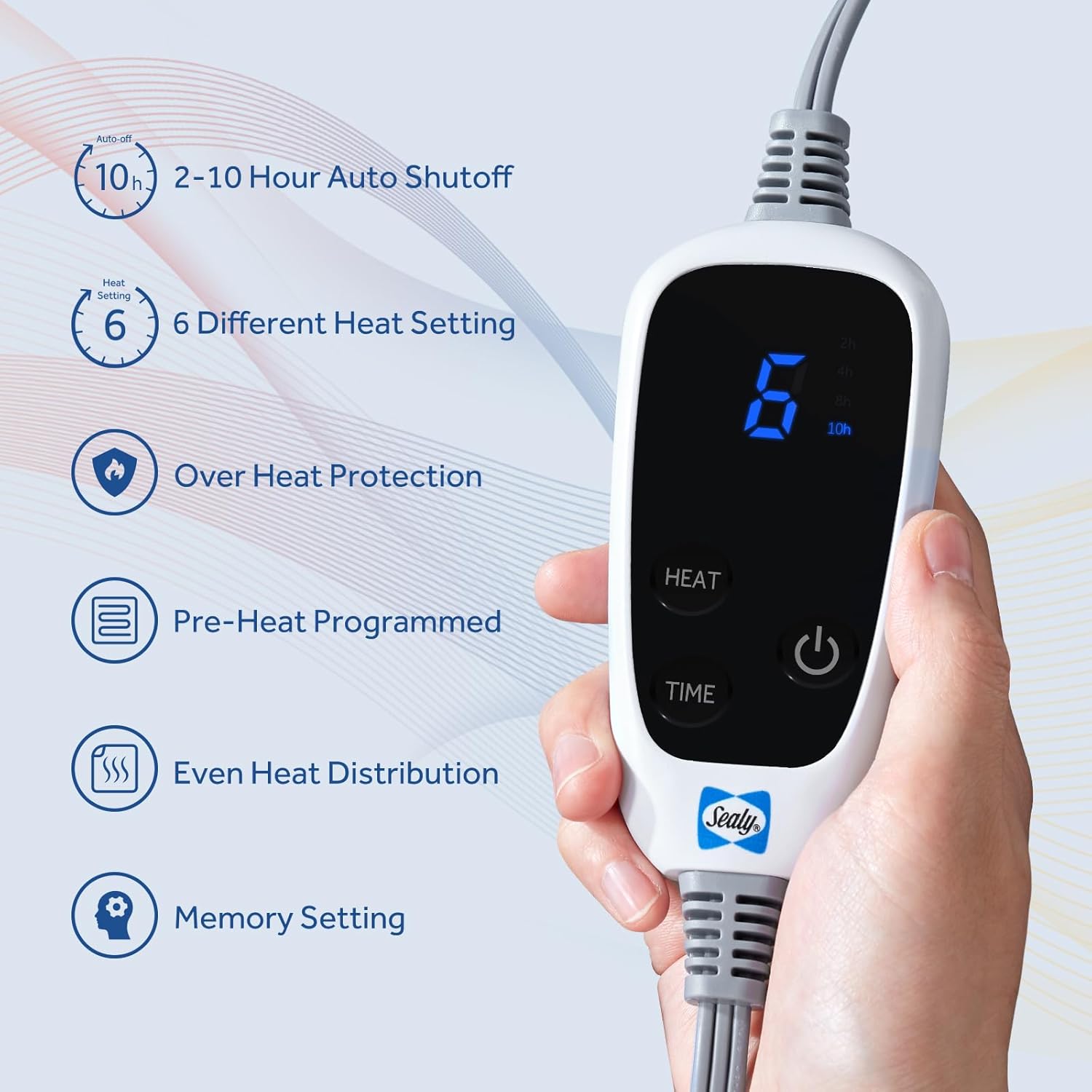 Sealy Electric Blanket Throw with 6 Heat Settings