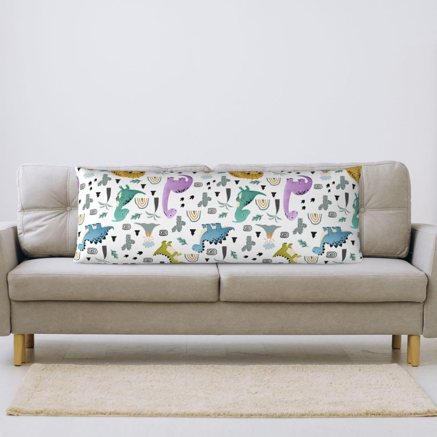 Cute Dino Body Pillow Case 20x54