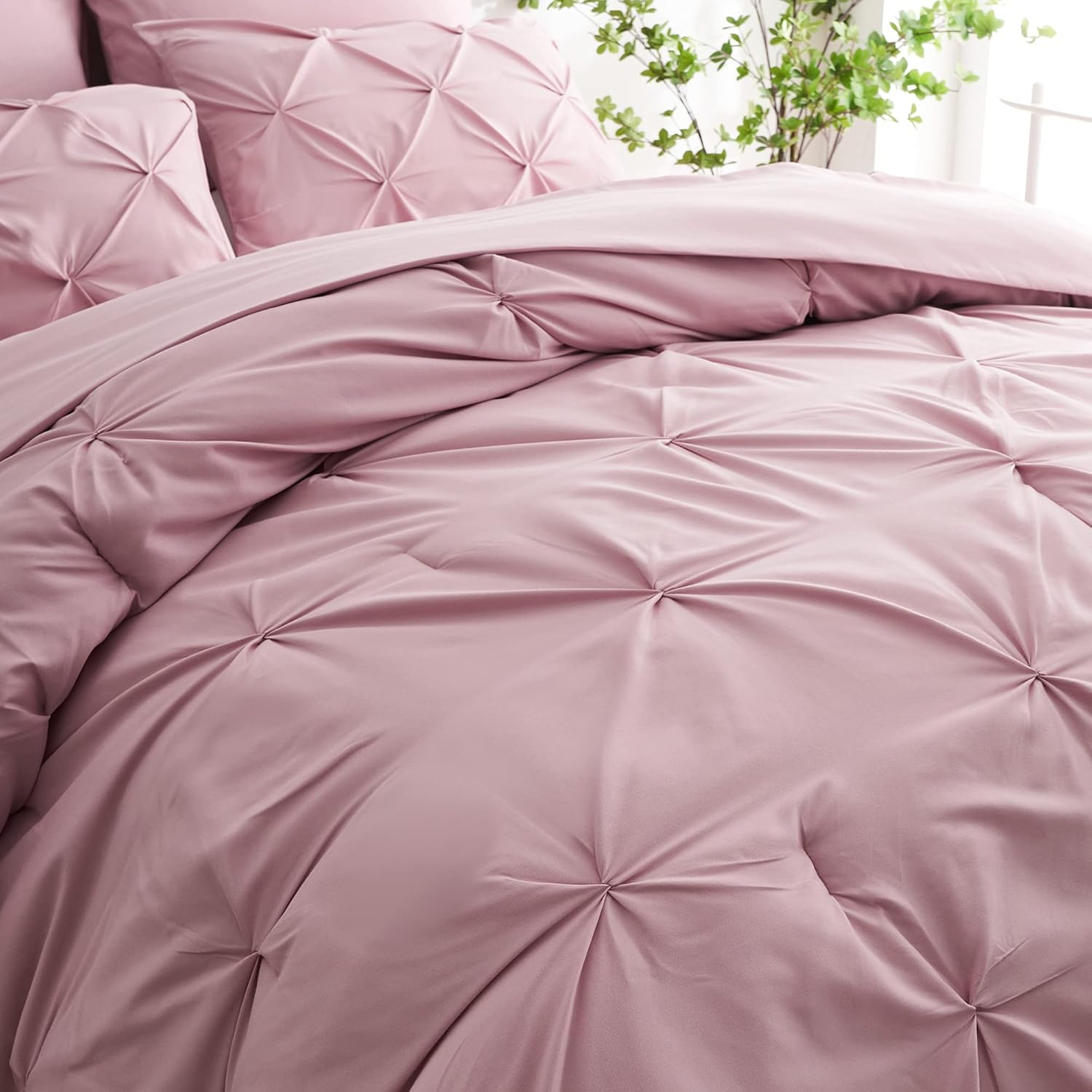 Ubauba 5 Pc Twin Comforter Set with Sheets and Pillowcase