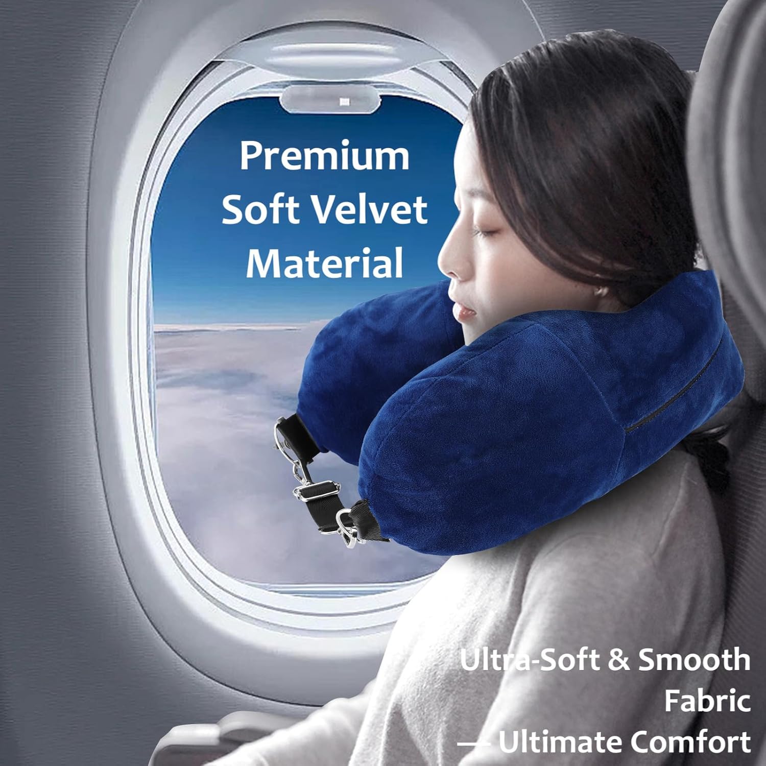 Kunyis Stuff-able Travel Pillow with Storage