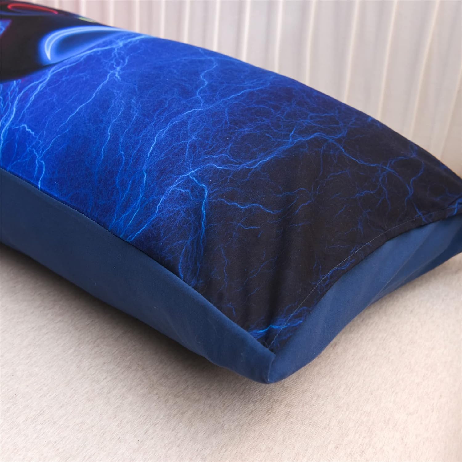 Meeting Story Gamer Pillow Cover for Boys Adults Red-Blue